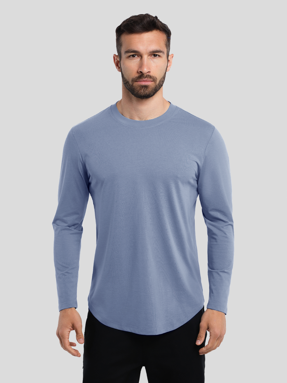 StaySmooth Long Sleeve Elongated Tee:Slim Fit | 