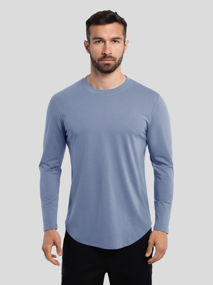 StaySmooth Long Sleeve Elongated Tee:Slim Fit | 