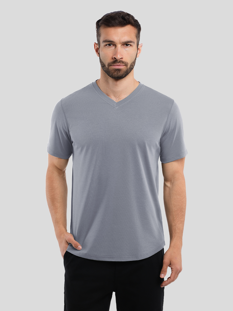 StayCool 2.0 V-neck Curve-Hem Tee: Classic Fit | 