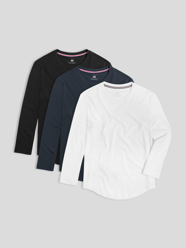 StaySmooth Long Sleeve Tee Multicolor 3-Pack: Slim Fit | 