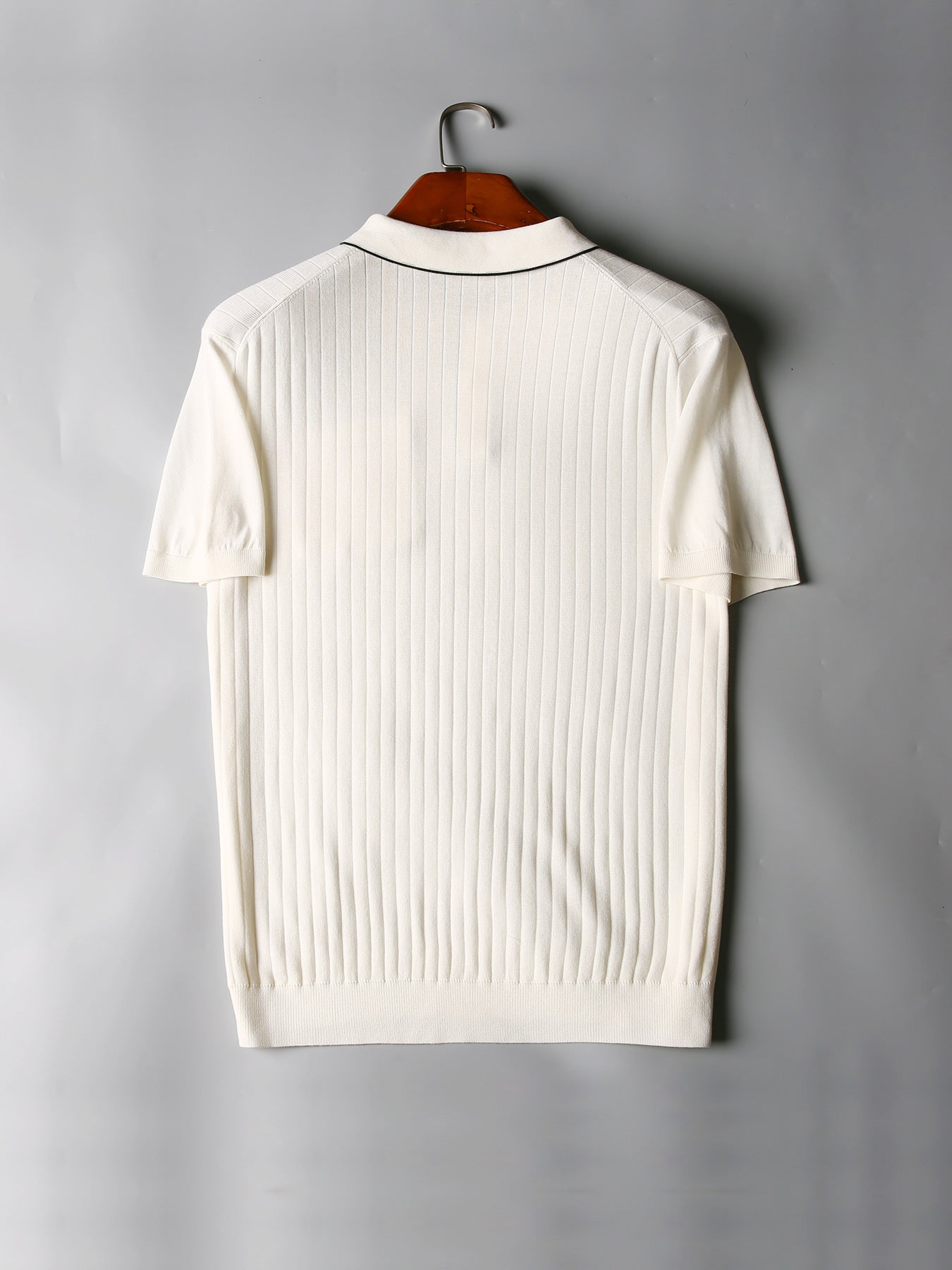 GentleKnit Contrast Color Short Sleeve Knitted Polo