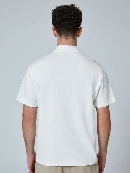 Mock Neck Short Sleeve Tee