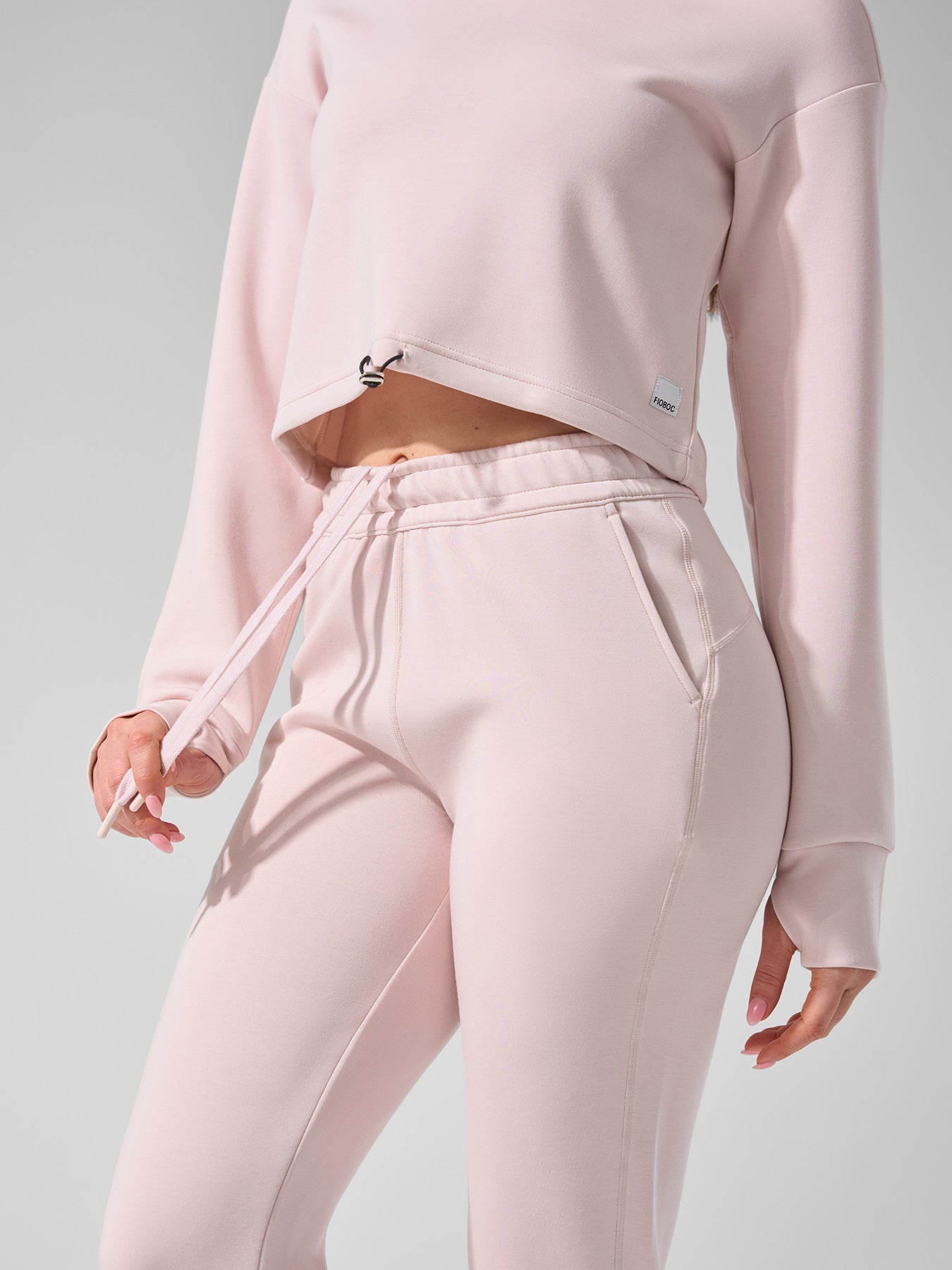 Modal Blend Drawstring Flare Pants