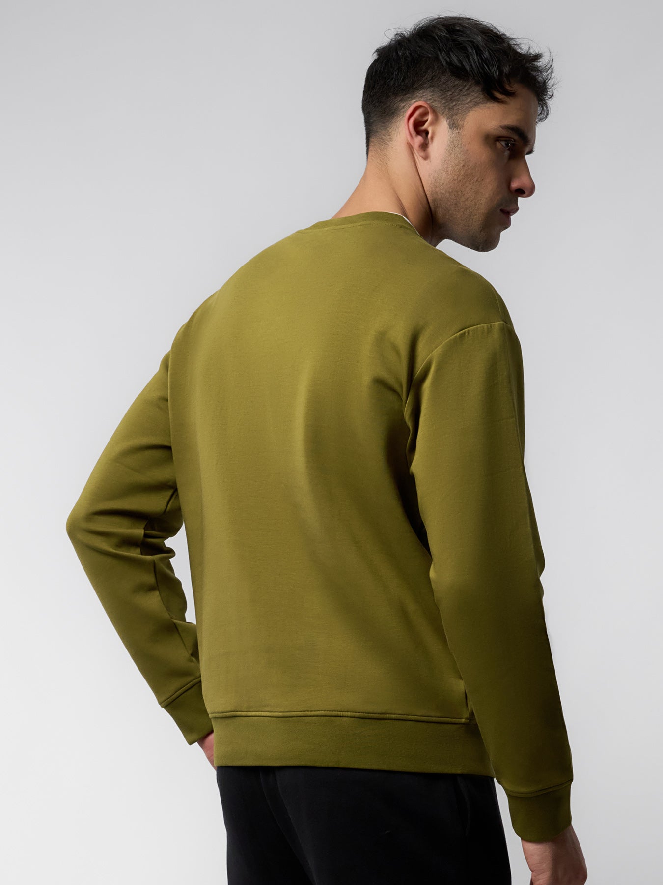 Cozyspacer Suedepatch Sweatshirt And Zip Ankle Jogger Set