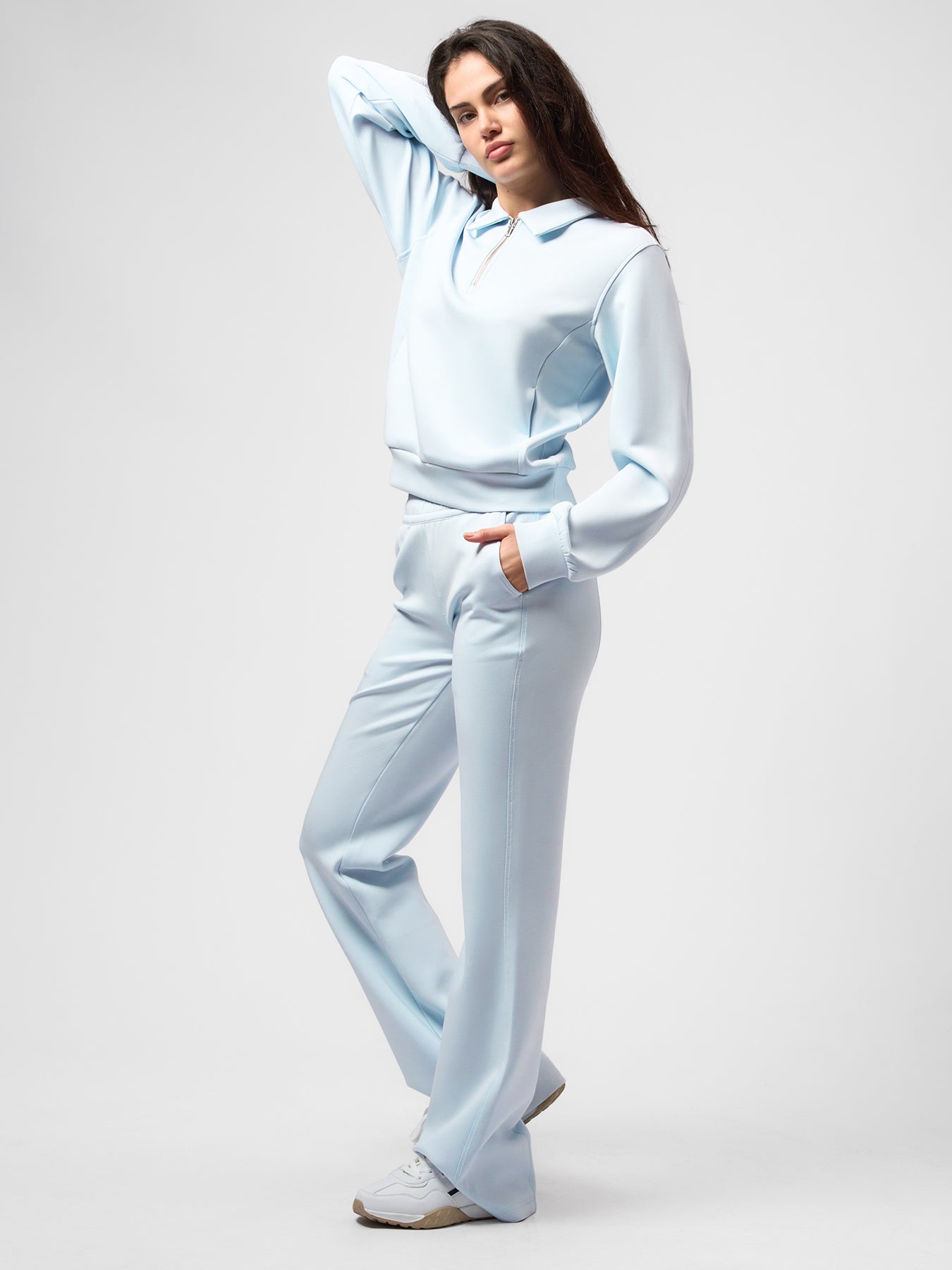 Modal Blend Drawstring Flare Pants