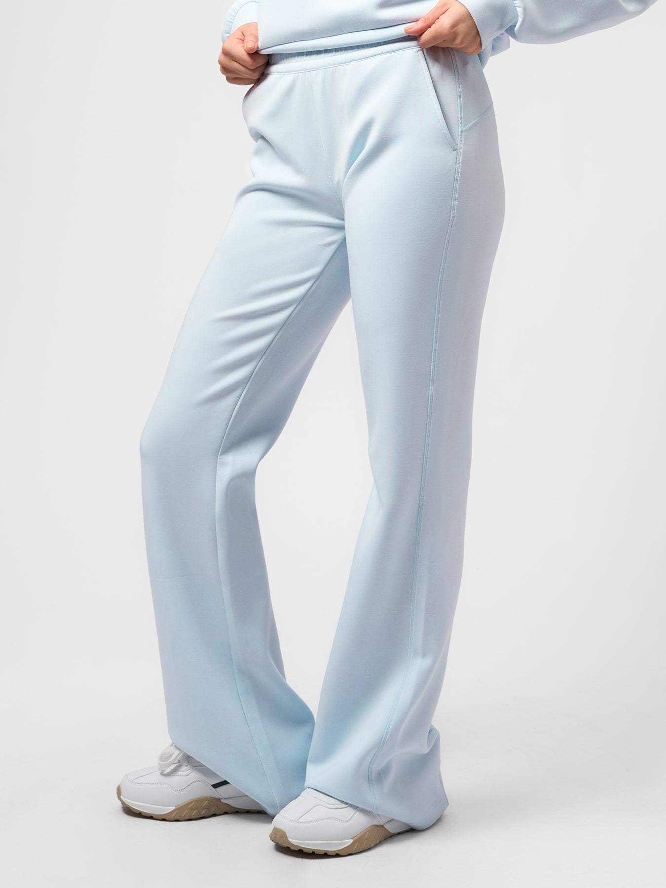 Modal Blend Drawstring Flare Pants