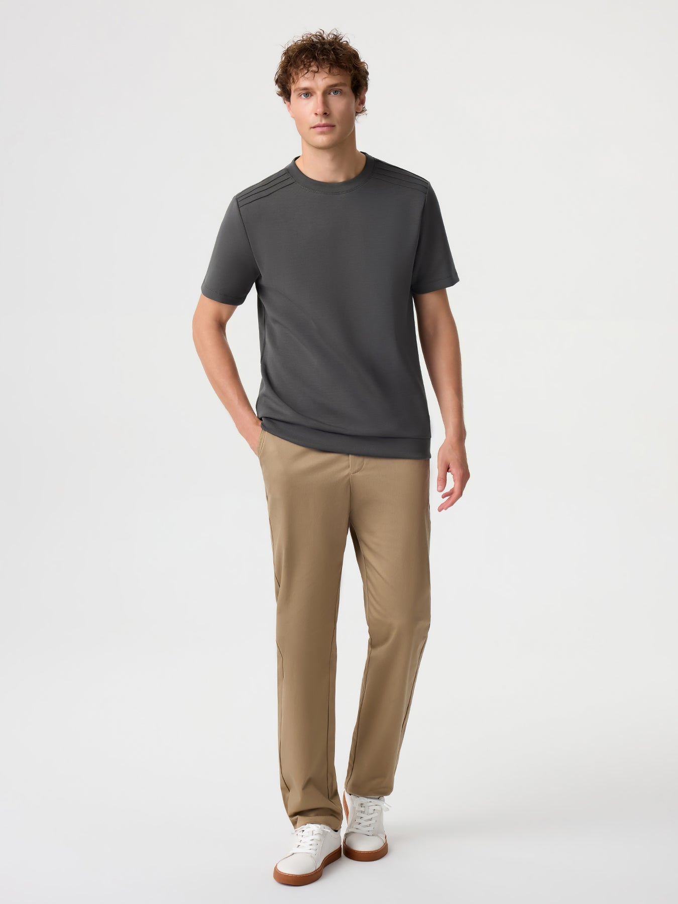 Modal Blend Short Sleeve Tee Shoulder Stitch