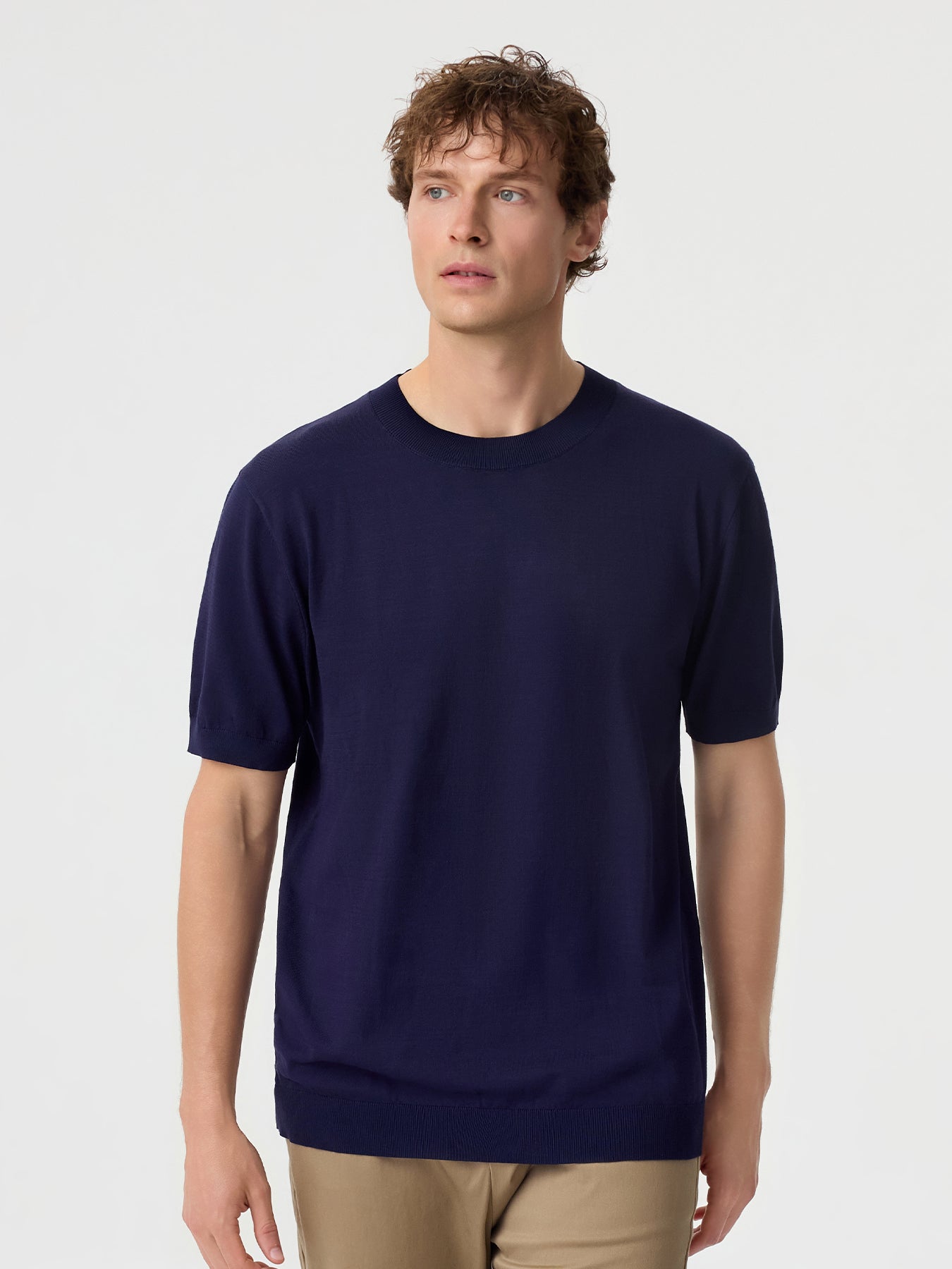 GentleKnit Short Sleeve Knitted T-Shirt