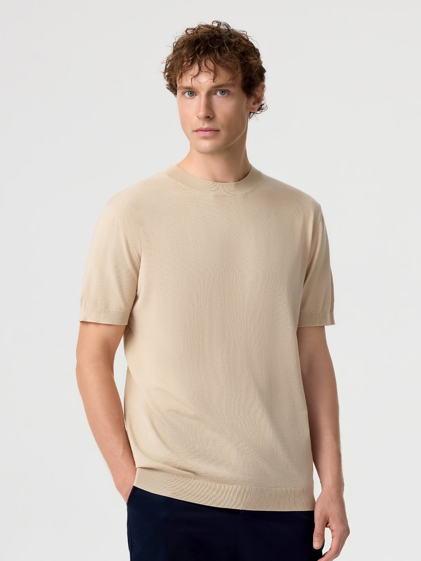 GentleKnit Short Sleeve Knitted T-Shirt