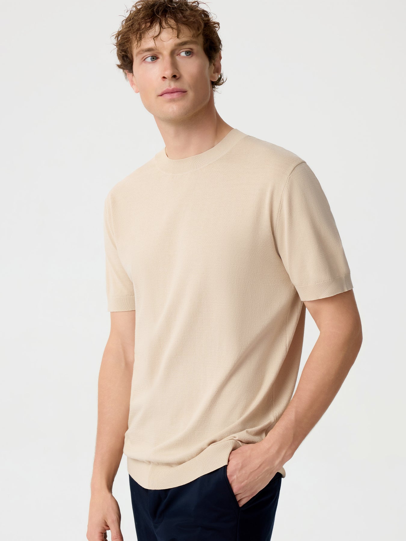 GentleKnit Short Sleeve Knitted T-Shirt
