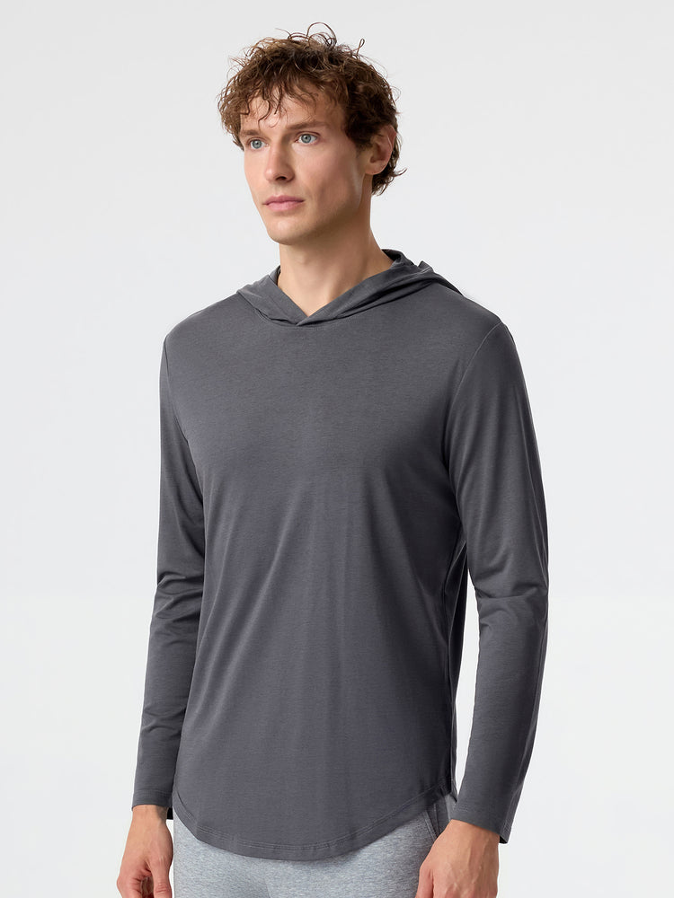 StaySmooth Long Sleeve Hooded Drop-Cut Tee | 