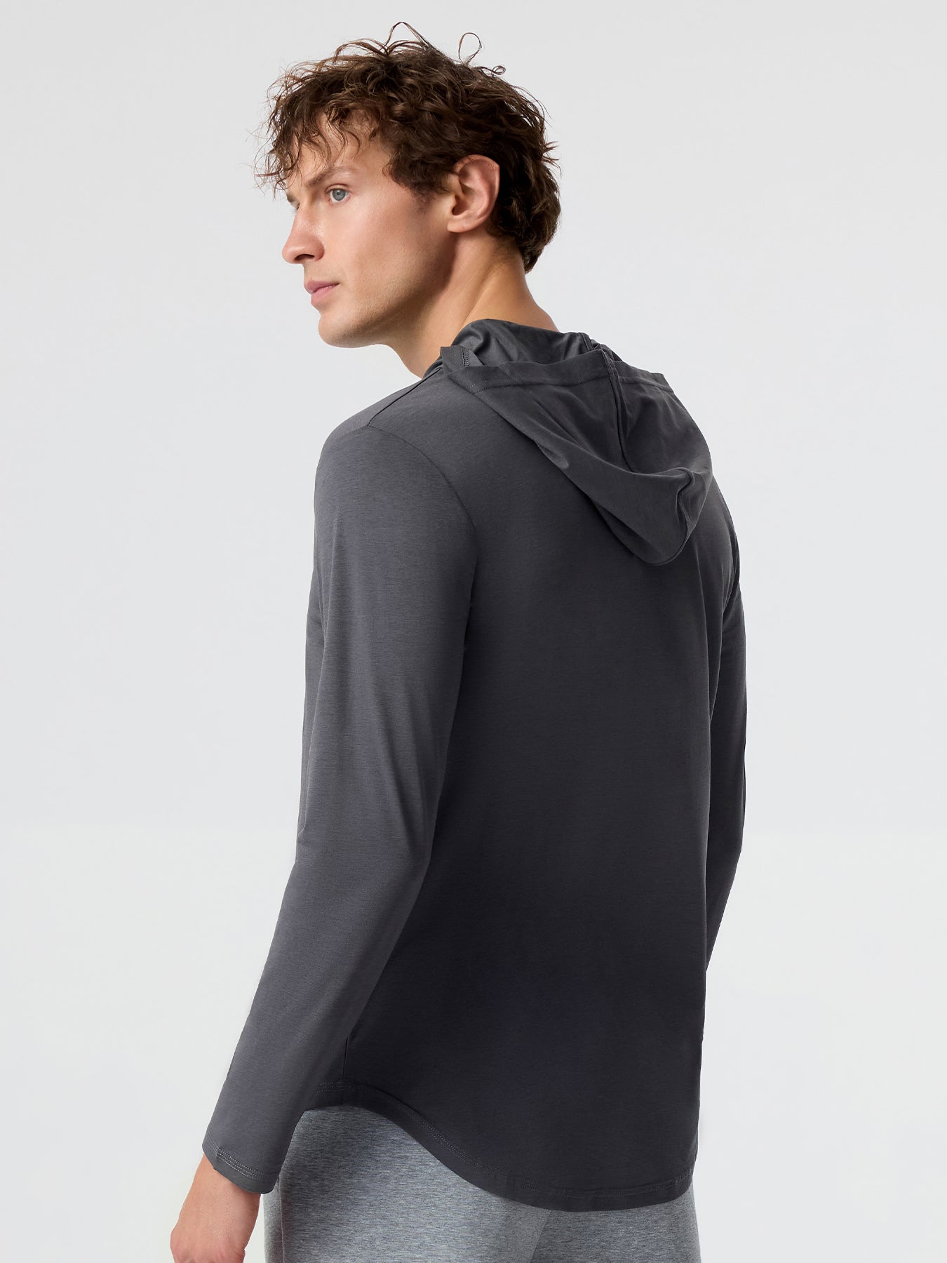 StaySmooth Long Sleeve Hooded Drop-Cut Tee