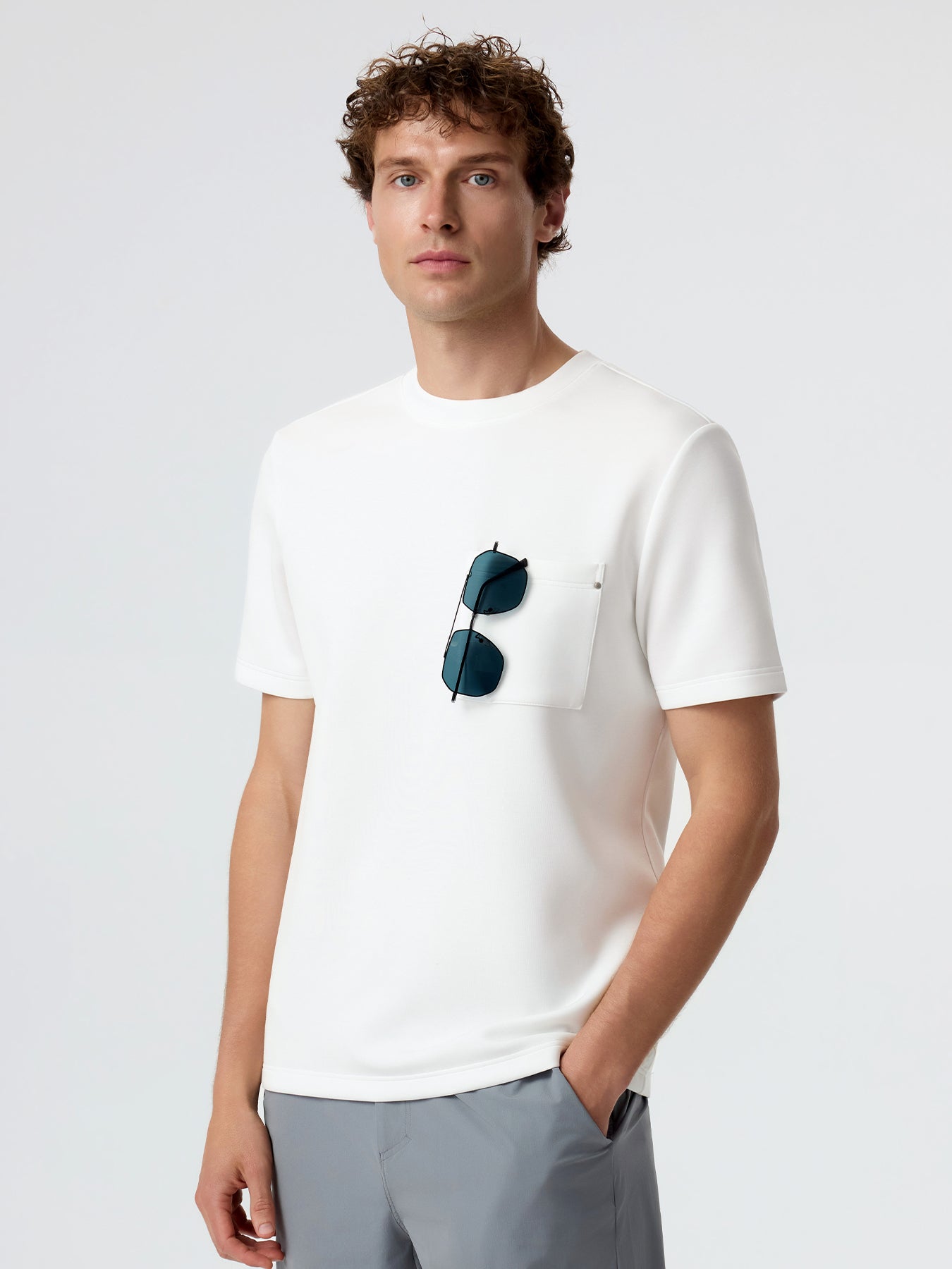Modal Blend Pocket Tee with Rivet