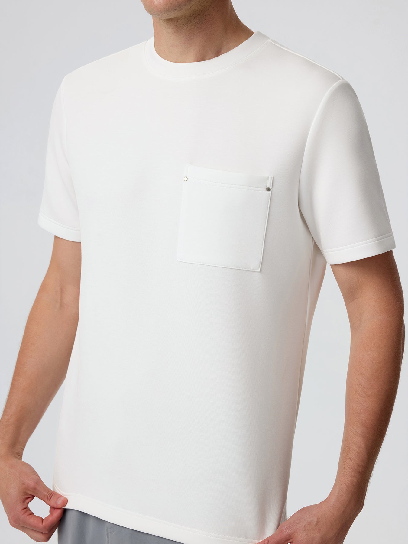 Modal Blend Pocket Tee with Rivet