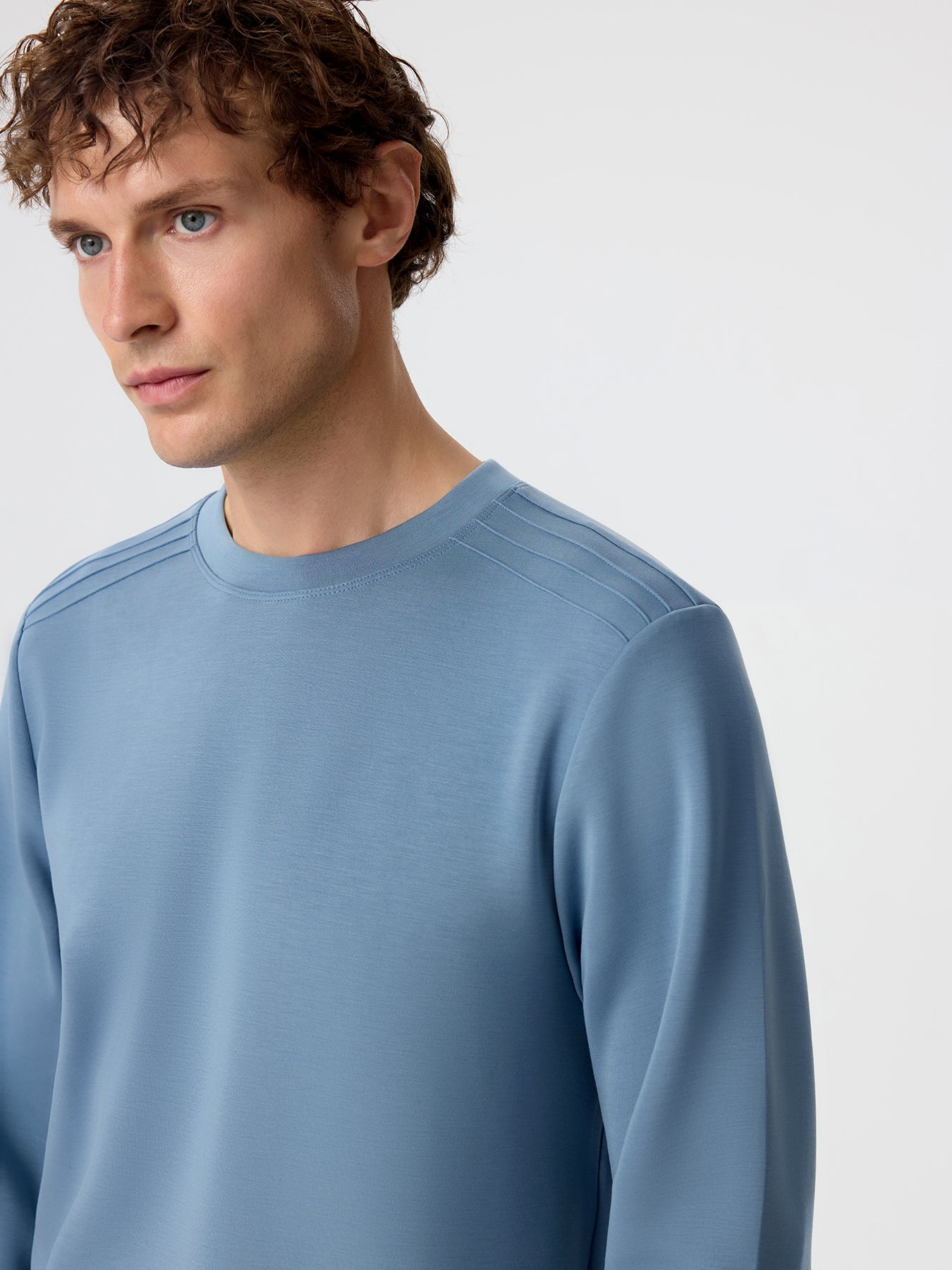 Modal Blend Long Sleeve Tee Shoulder Stitch