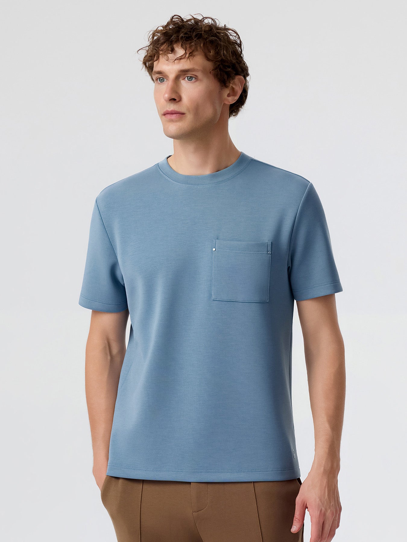 Modal Blend Pocket Tee with Rivet