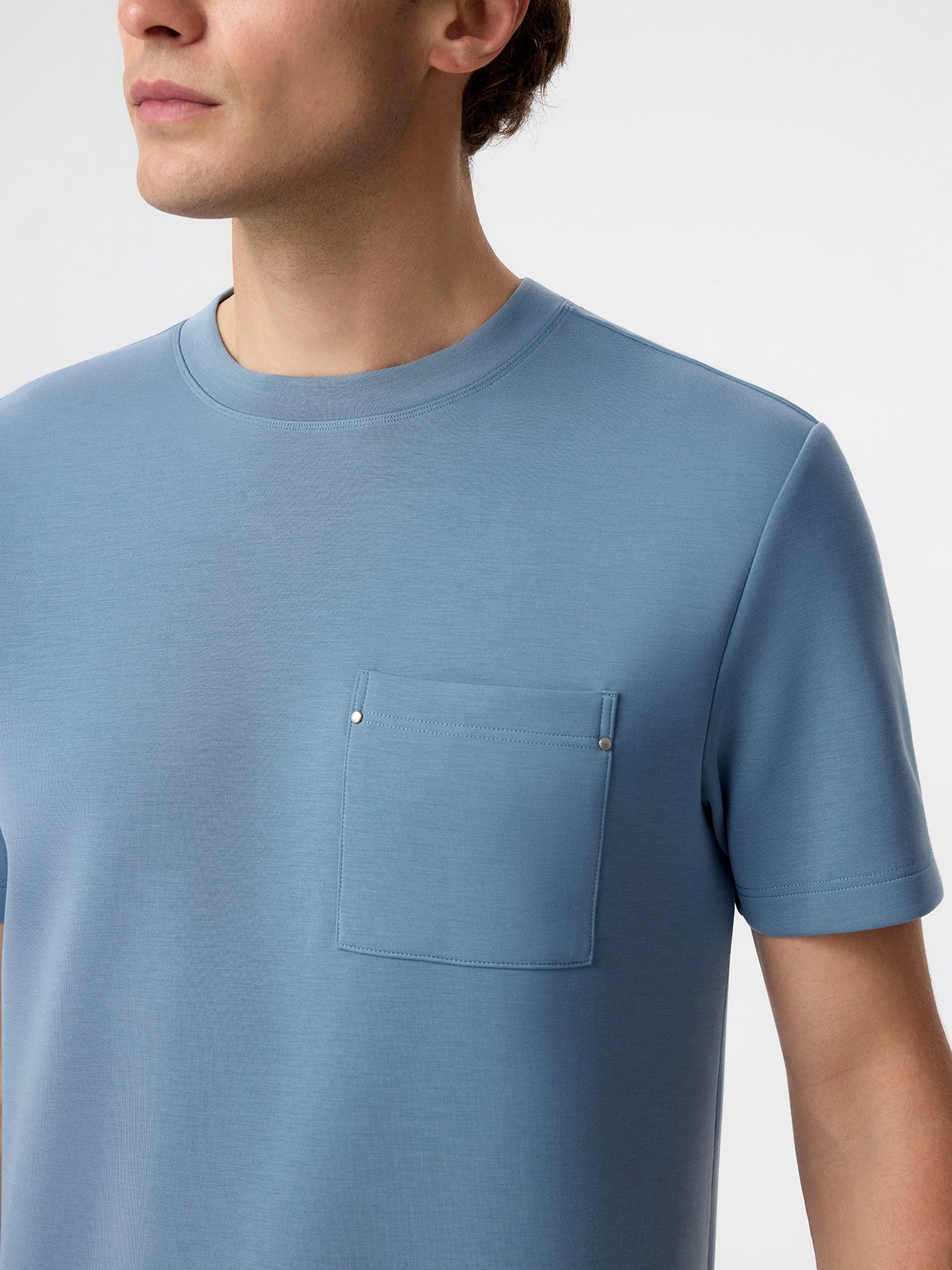 Modal Blend Pocket Tee with Rivet