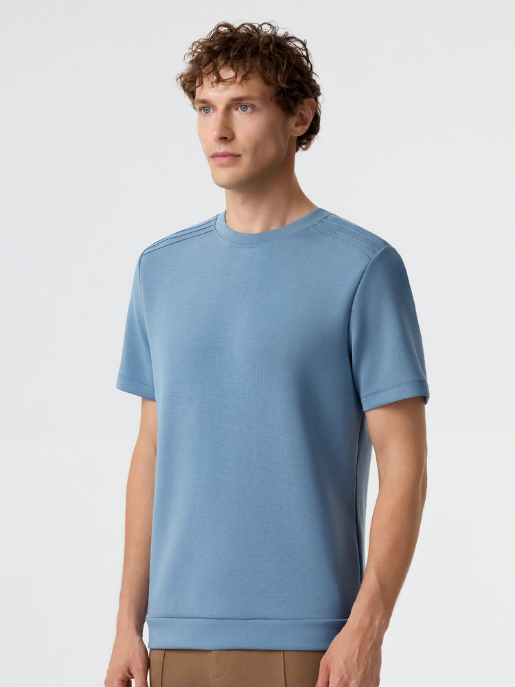 Modal Blend Short Sleeve Tee Shoulder Stitch