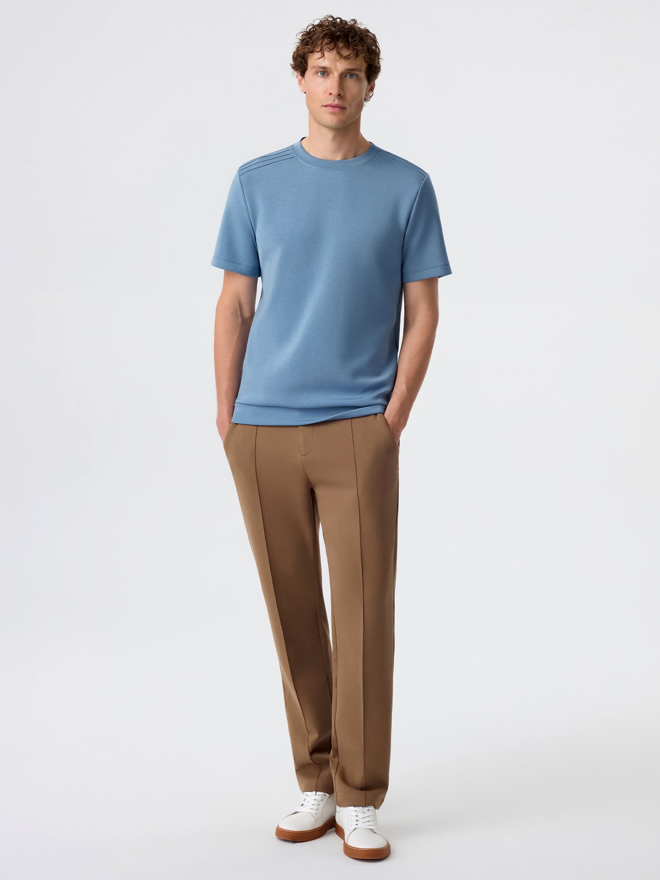 Modal Blend Short Sleeve Tee Shoulder Stitch