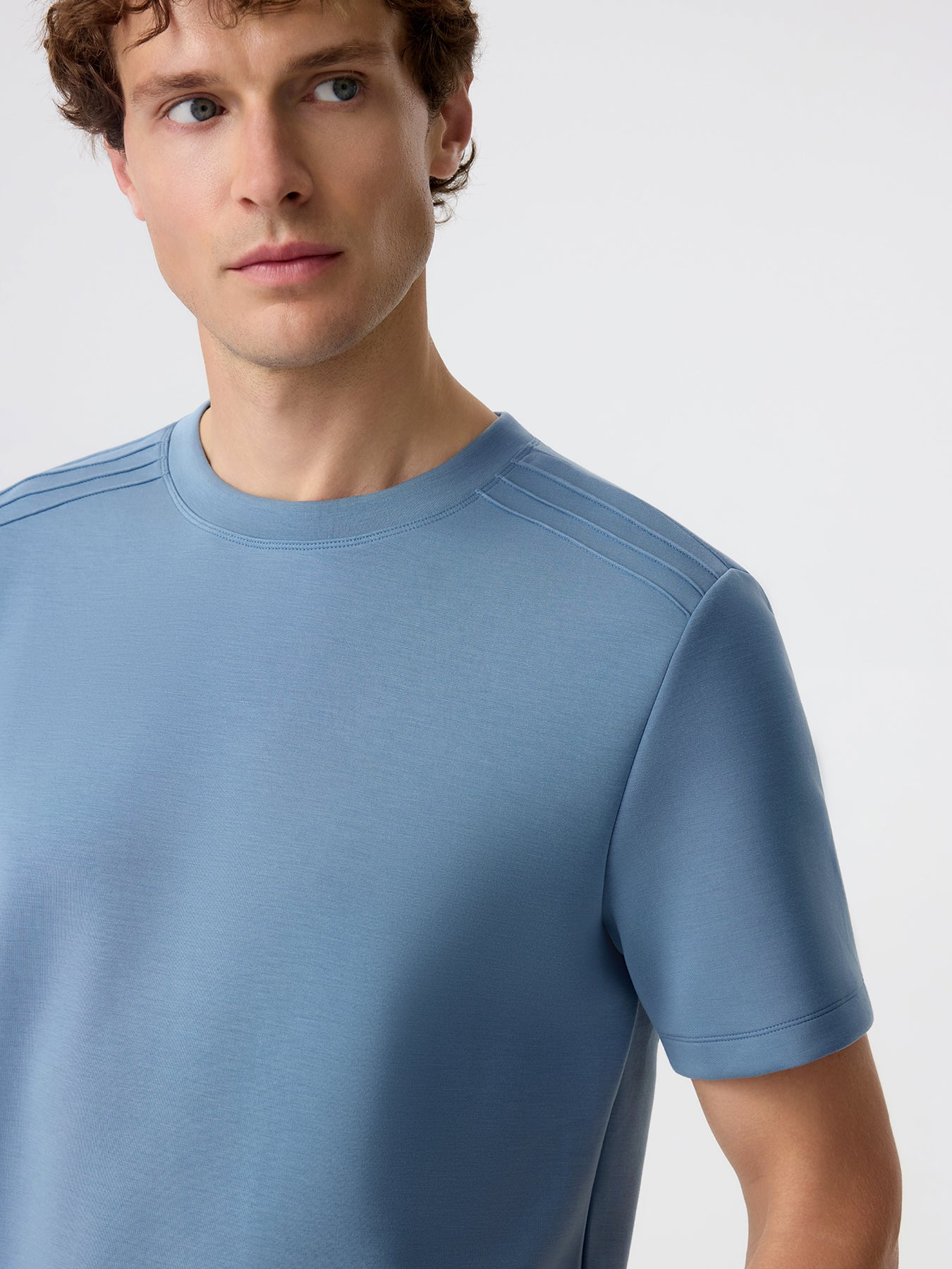 Modal Blend Short Sleeve Tee Shoulder Stitch