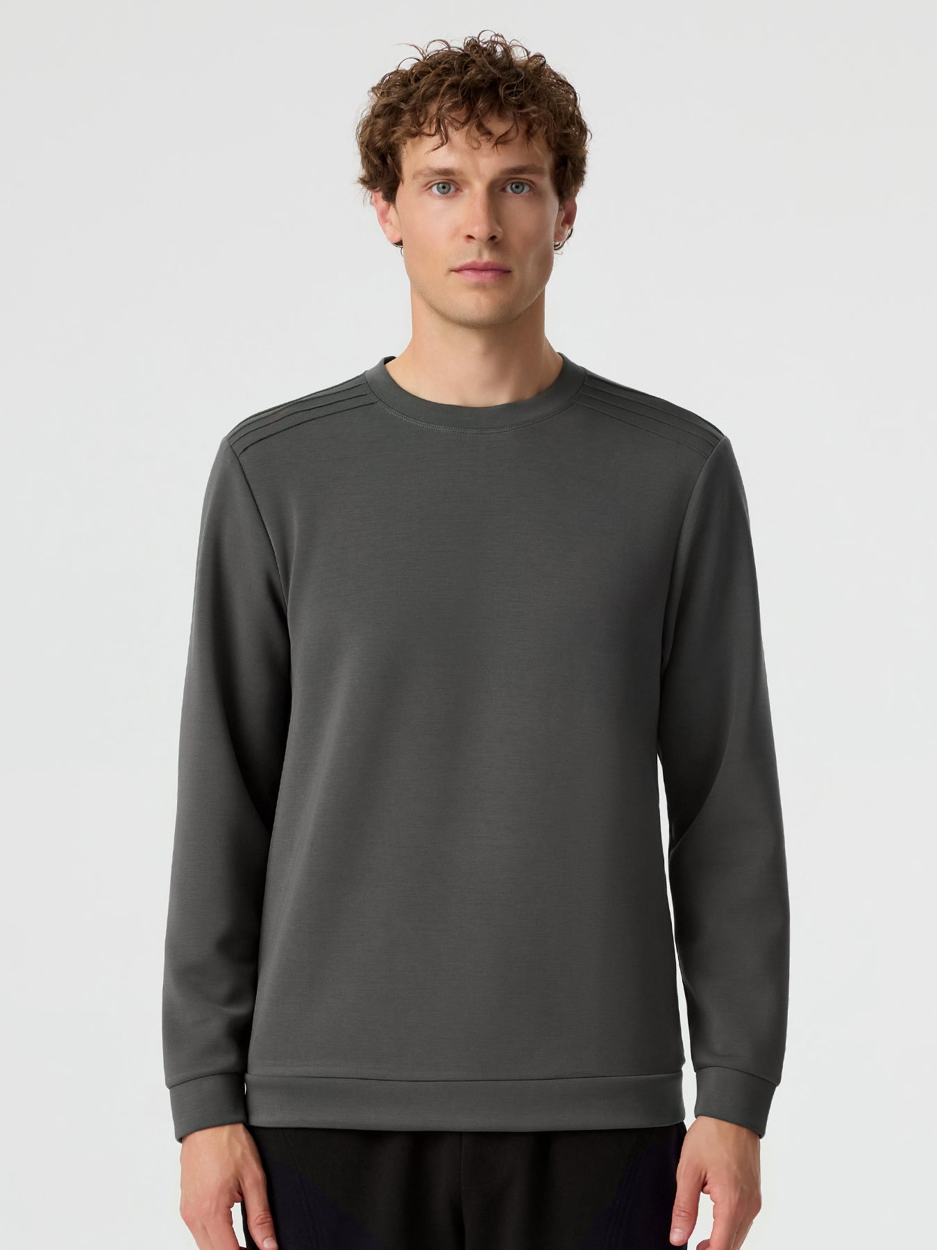 Modal Blend Long Sleeve Tee Shoulder Stitch