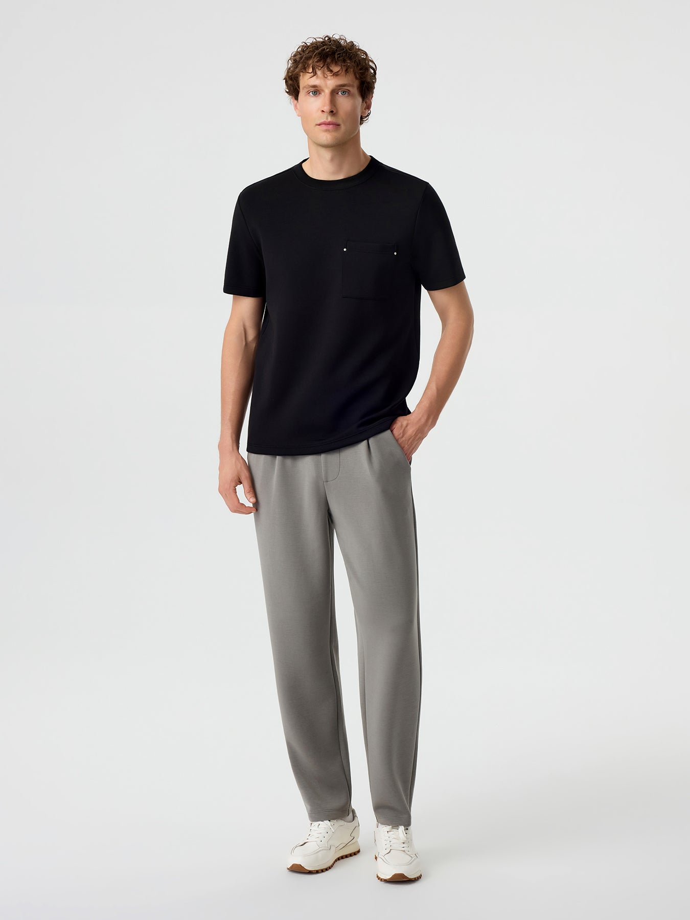 Modal Blend Pocket Tee with Rivet