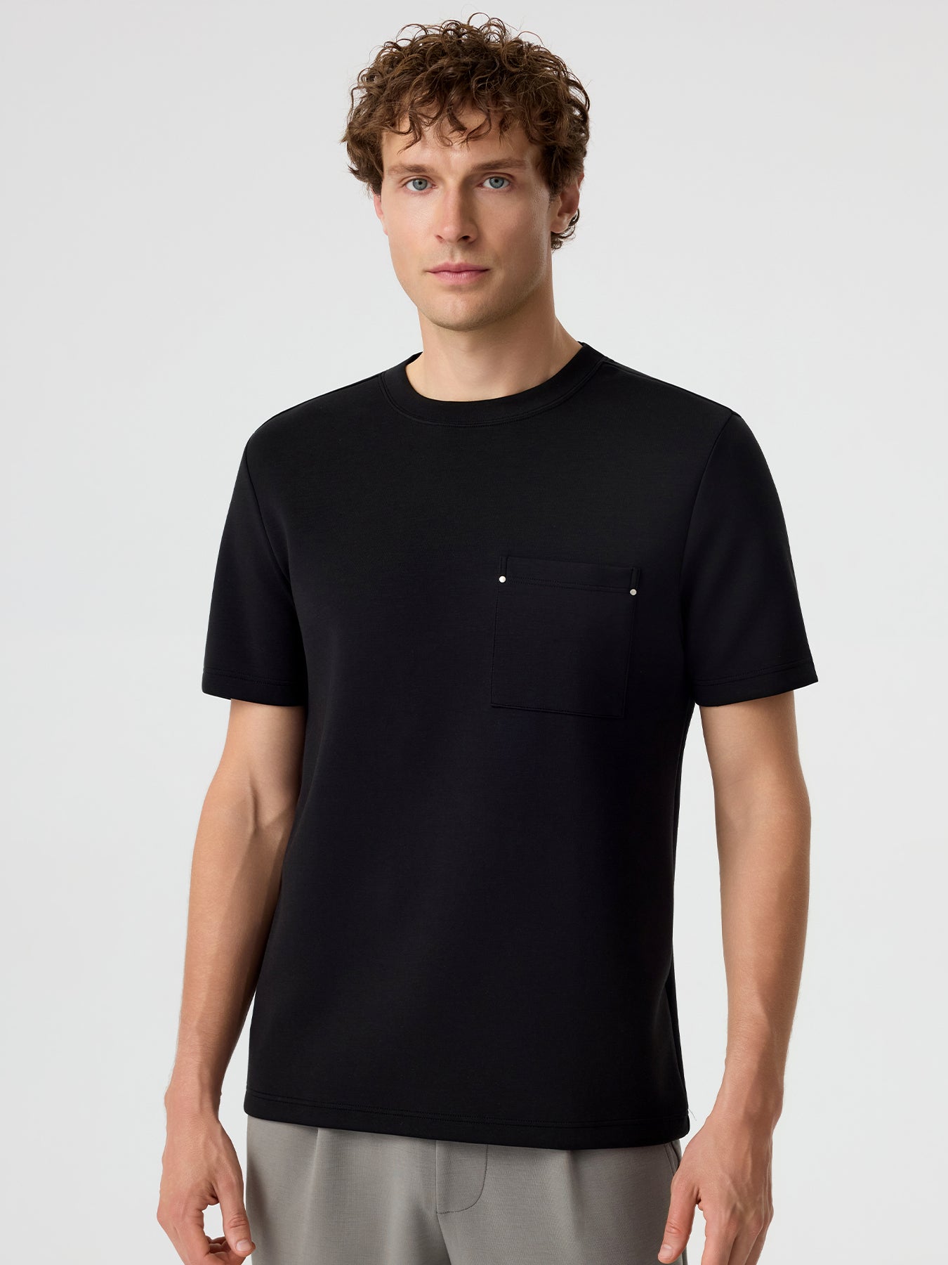 Modal Blend Pocket Tee with Rivet