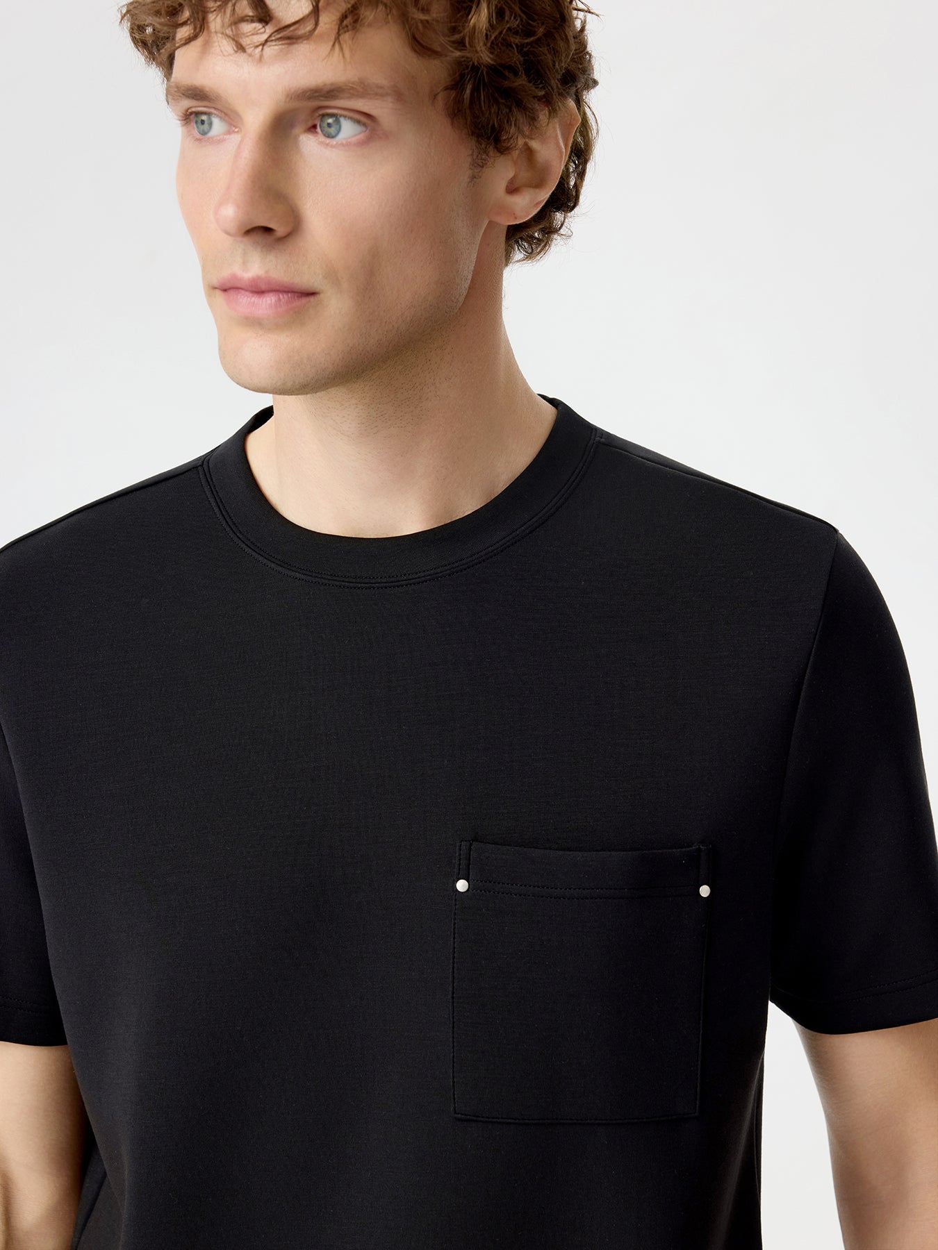 Modal Blend Pocket Tee with Rivet