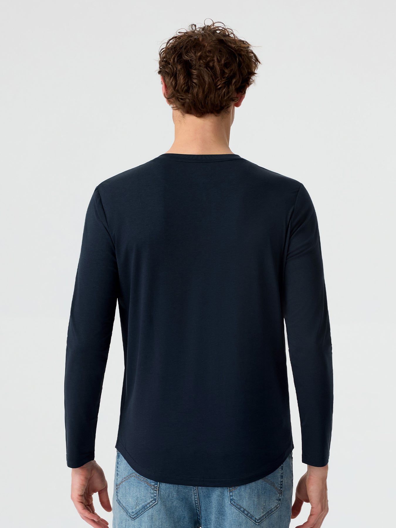 StaySmooth Langarm-Henley-T-Shirt mit Drop-Cut 