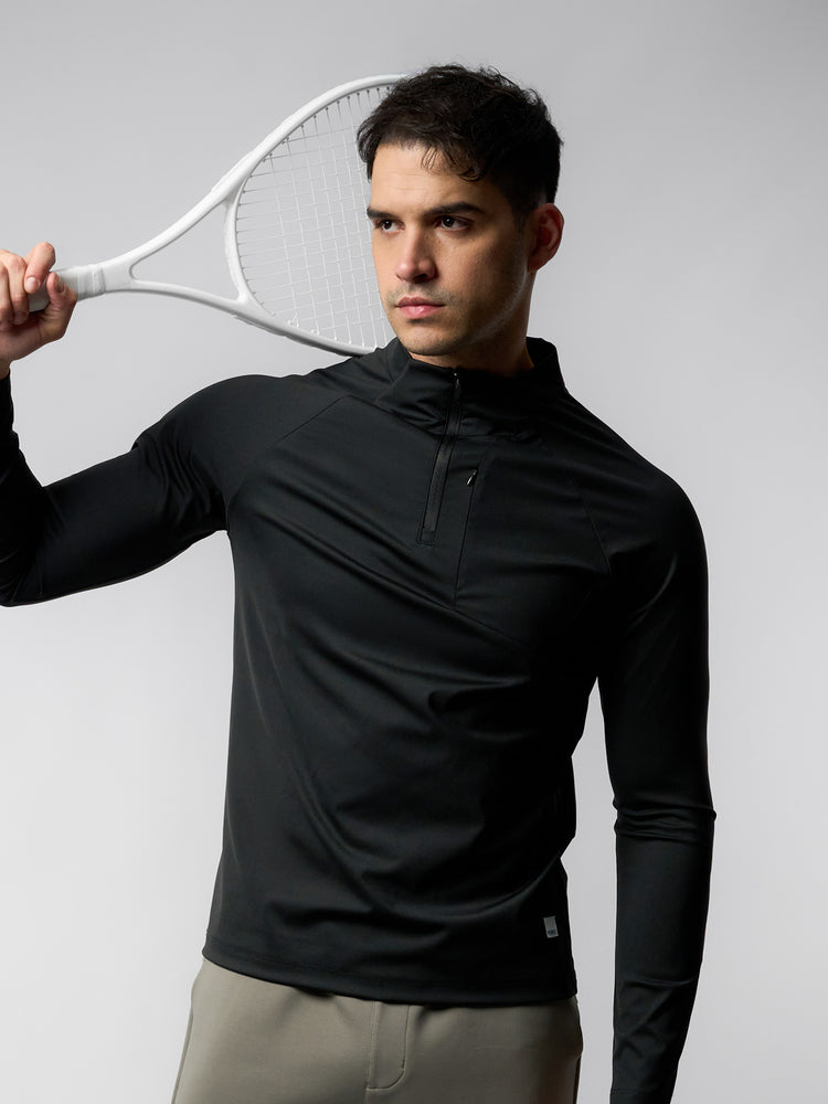 SmoothBlend Half Zip Chest Pocket Tee | 