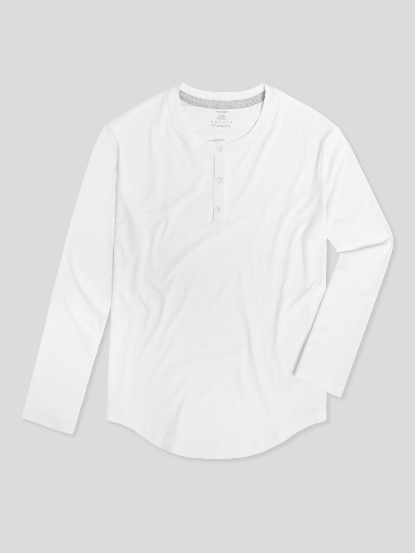 StaySmooth Long Sleeve Henley Drop-Cut Tee