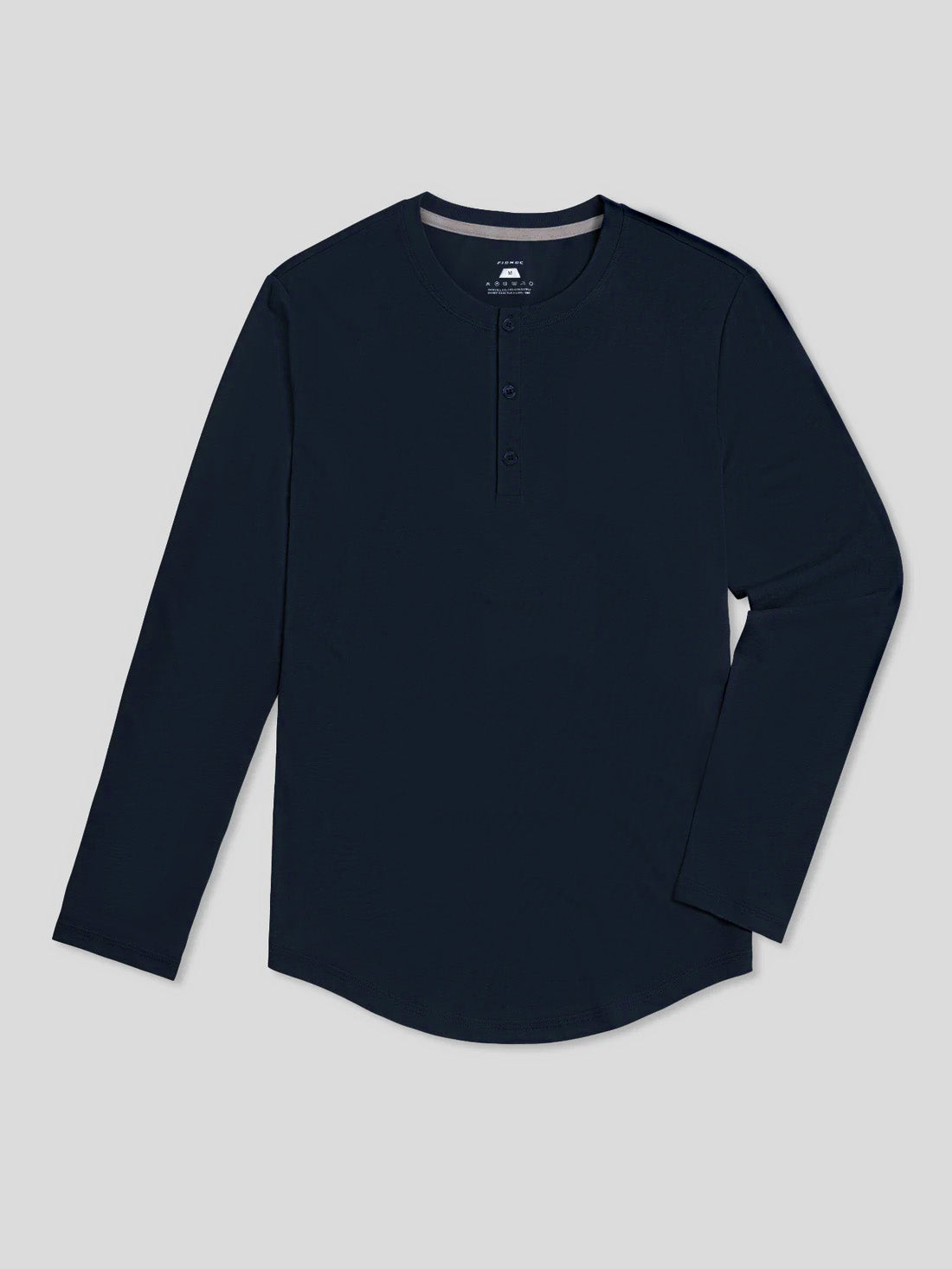 StaySmooth Long Sleeve Henley Drop-Cut Tee