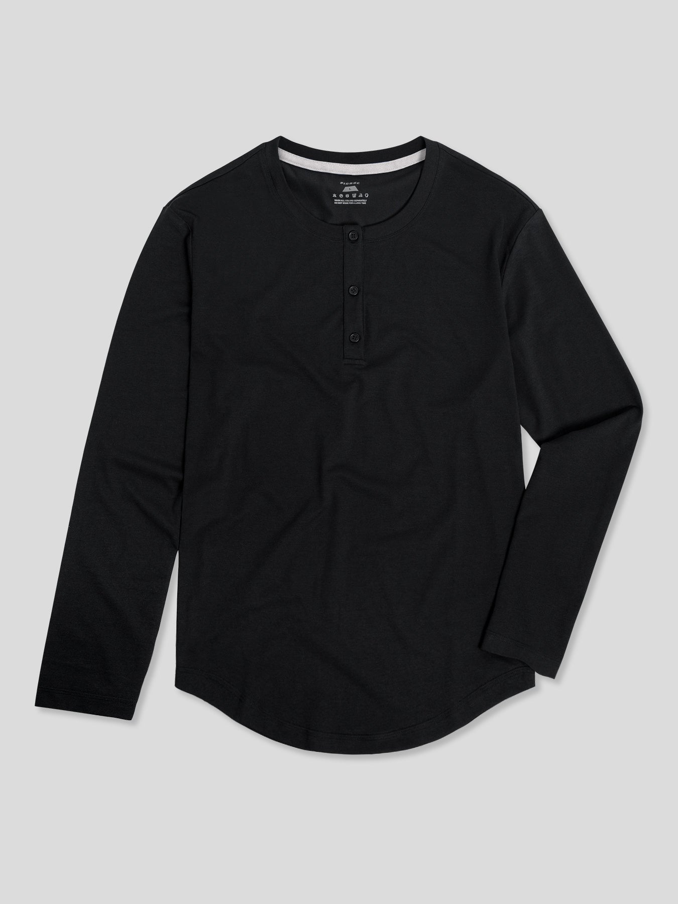 StaySmooth Long Sleeve Henley Drop-Cut Tee