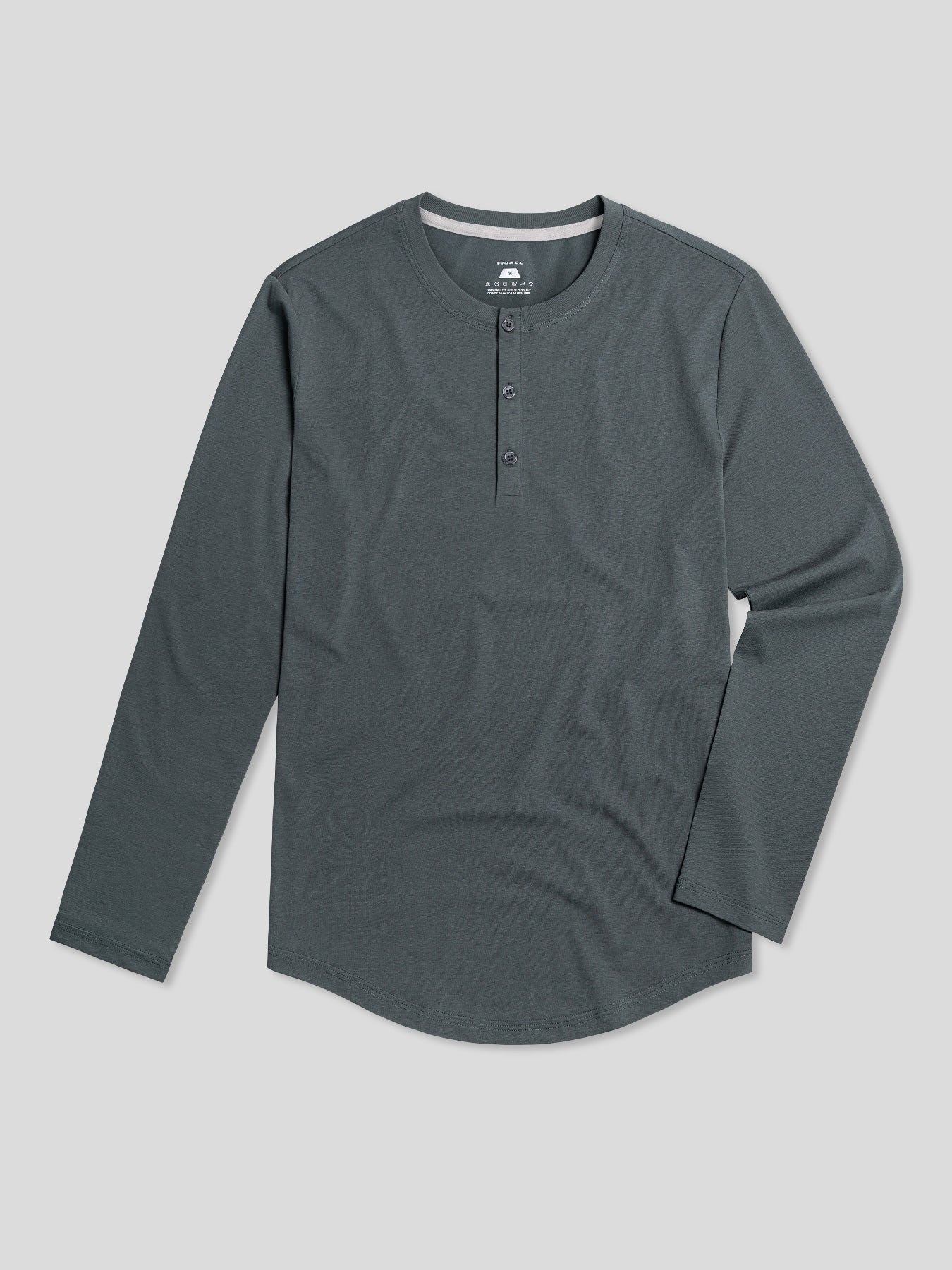 StaySmooth Long Sleeve Henley Drop-Cut Tee