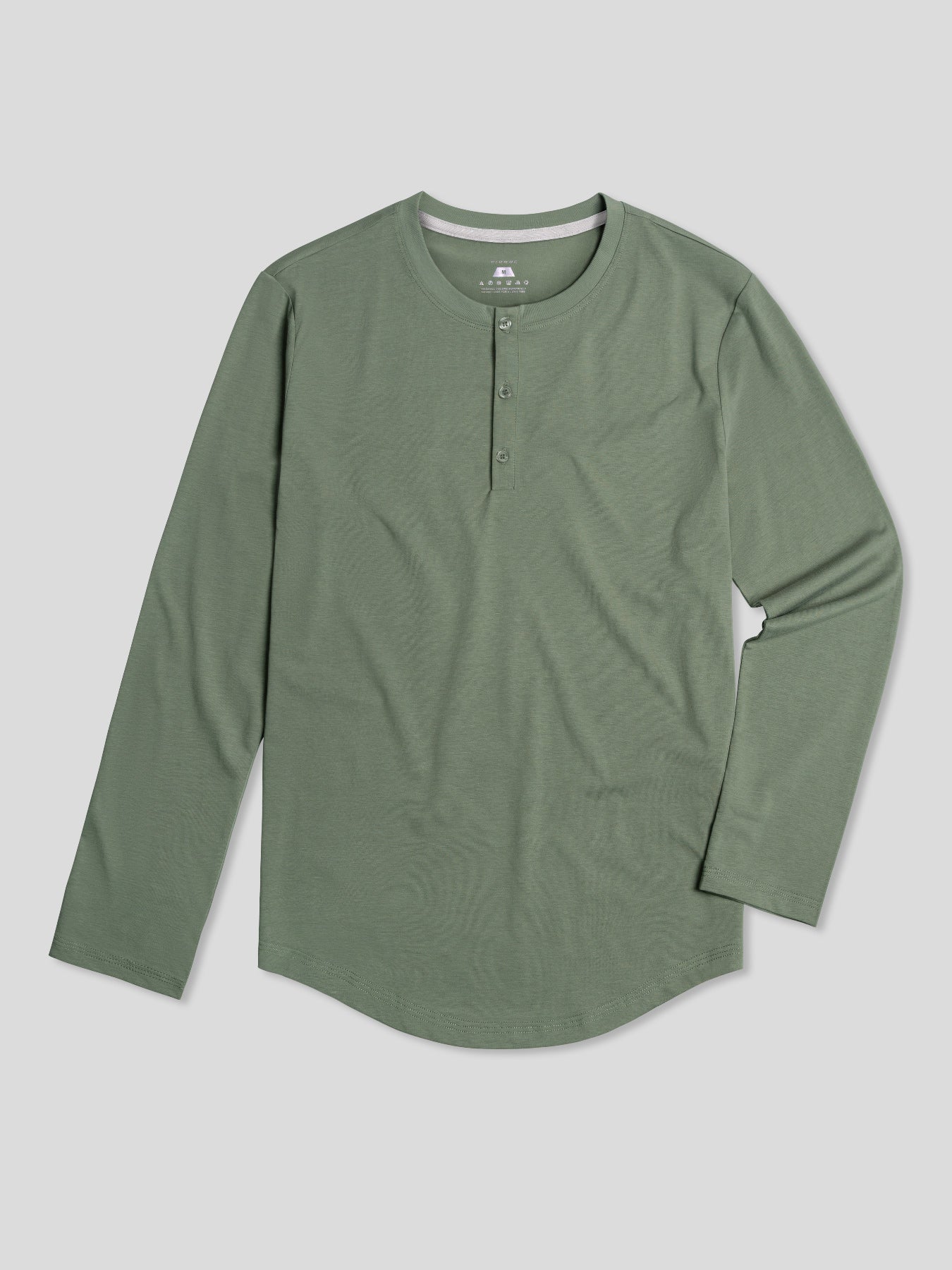 StaySmooth Long Sleeve Henley Drop-Cut Tee