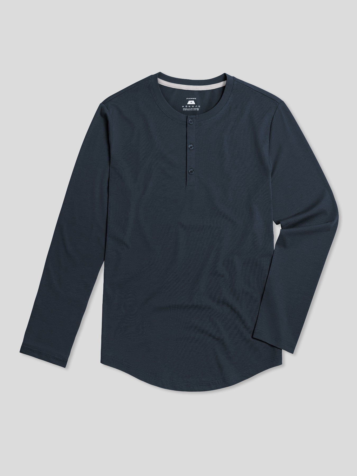 StaySmooth Long Sleeve Henley Drop-Cut Tee