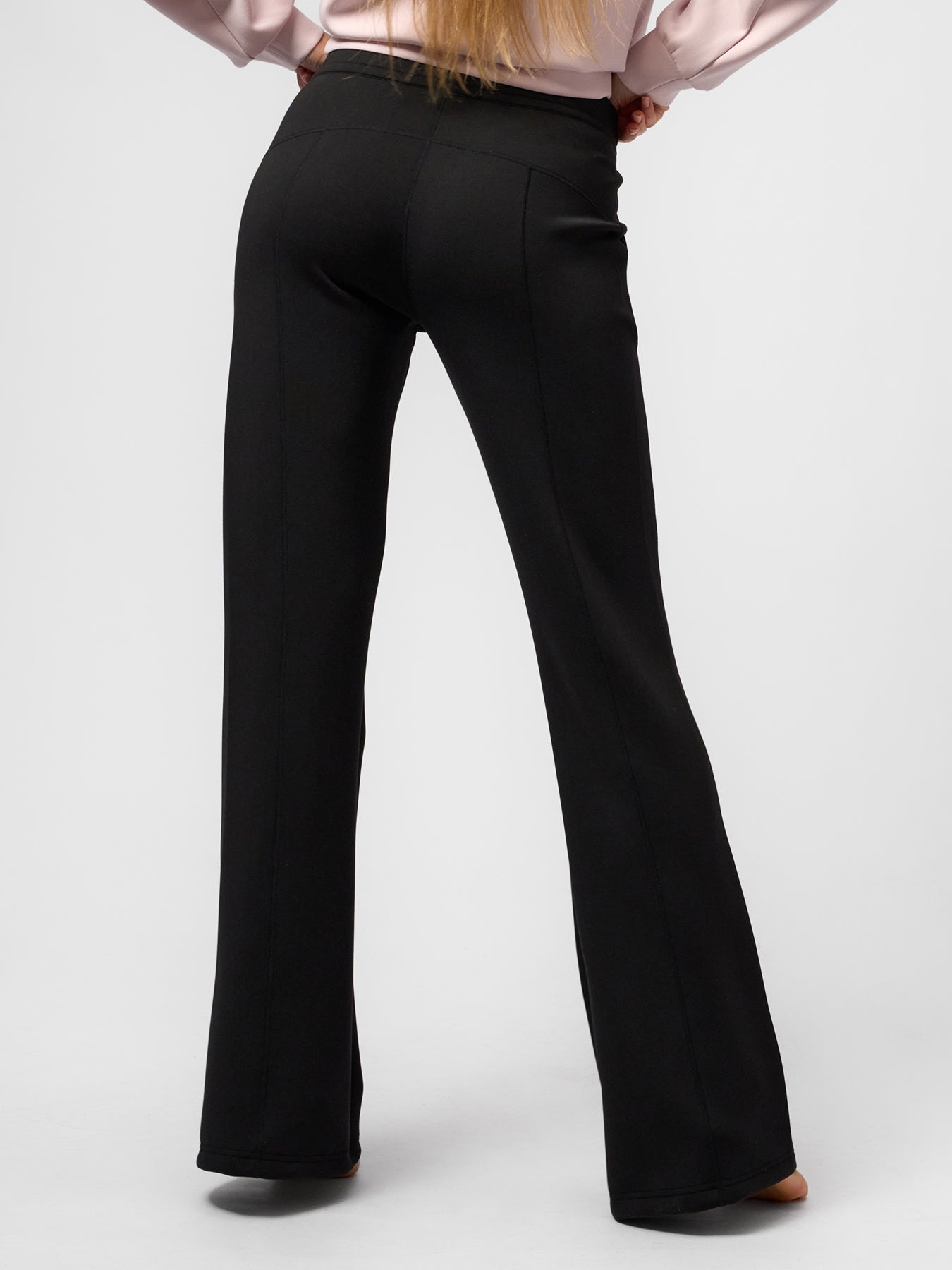 Modal Blend Drawstring Flare Pants