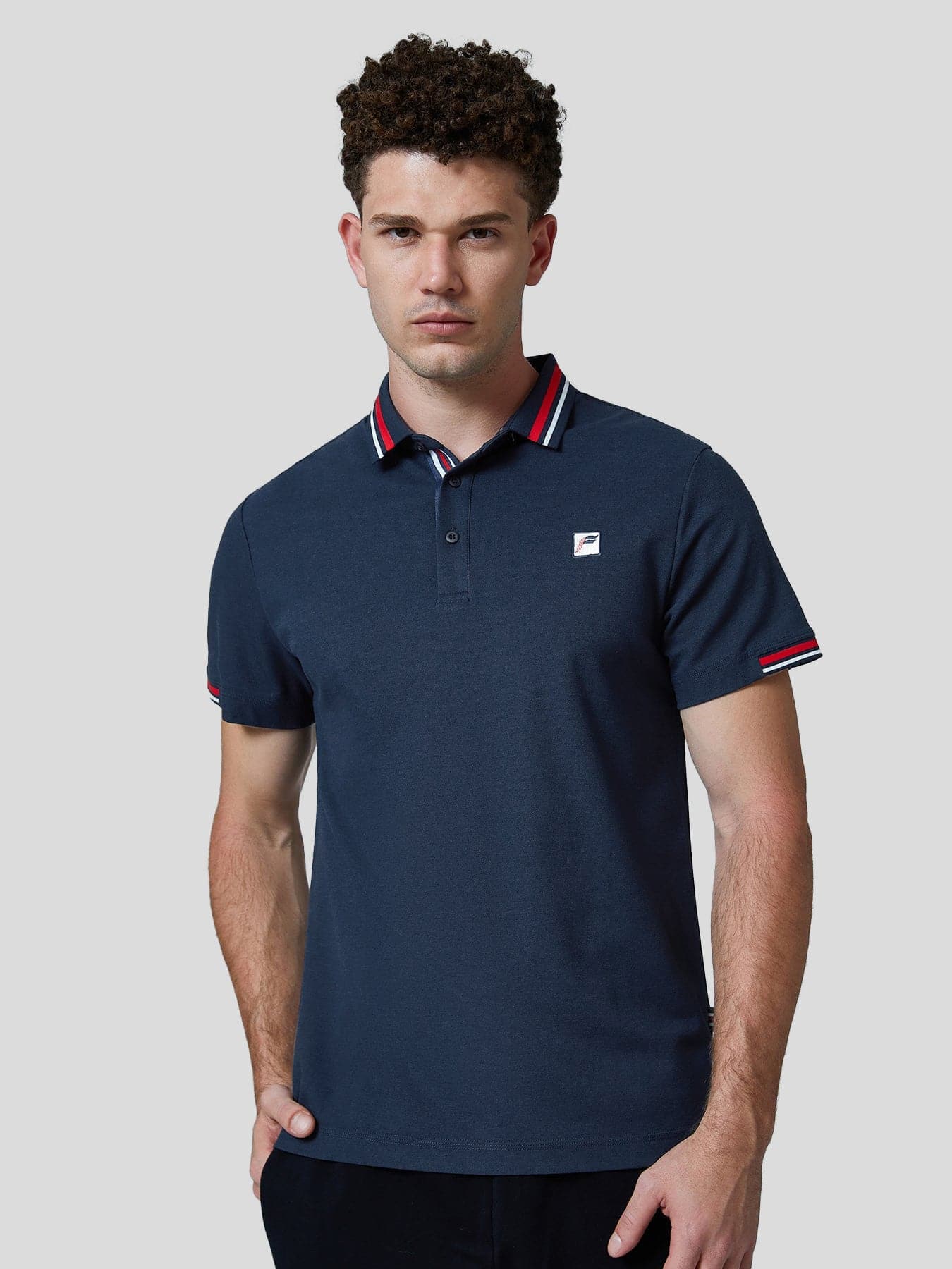 Classic Jacquard Collar Polo Shirt