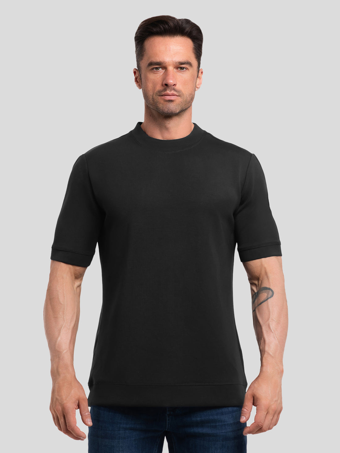 ennoy Short sleeve hem はまりこん rib tee (BLACK) M