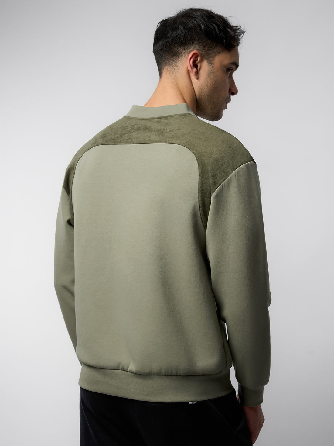 CozySpacer SuedePatch Button Sweatshirt