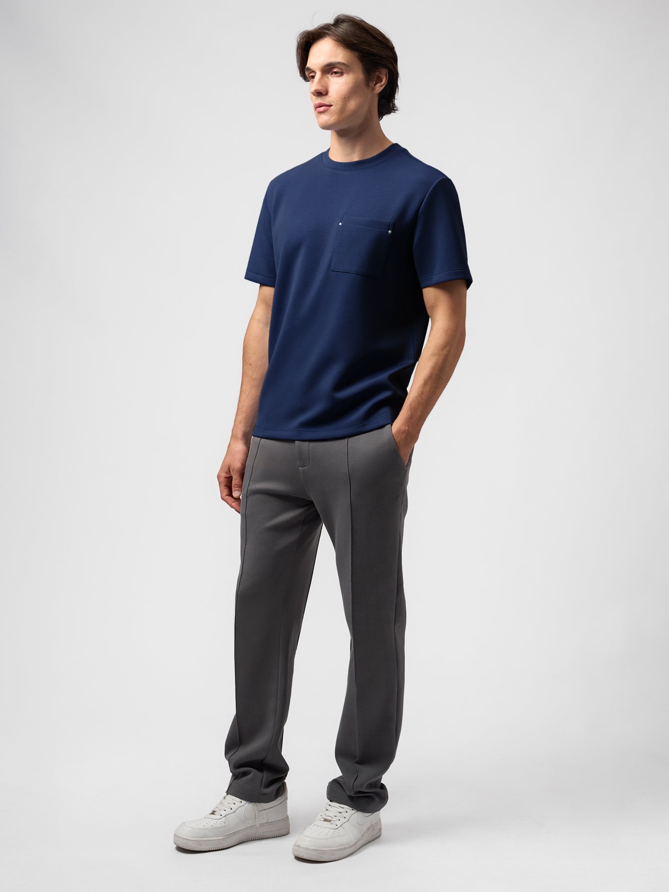 Modal Blend Pocket Tee with Rivet