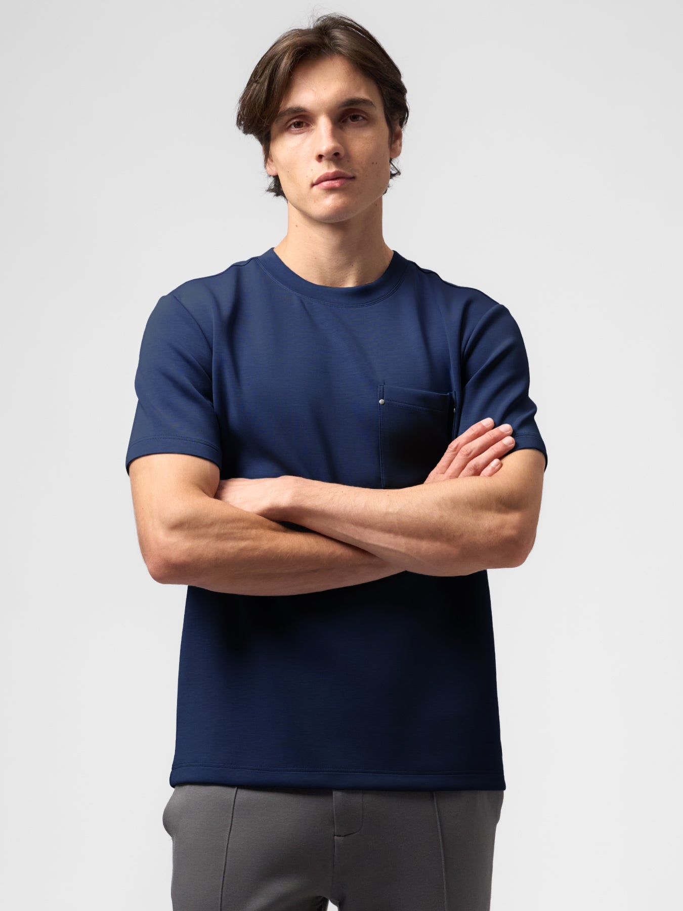 Modal Blend Pocket Tee with Rivet