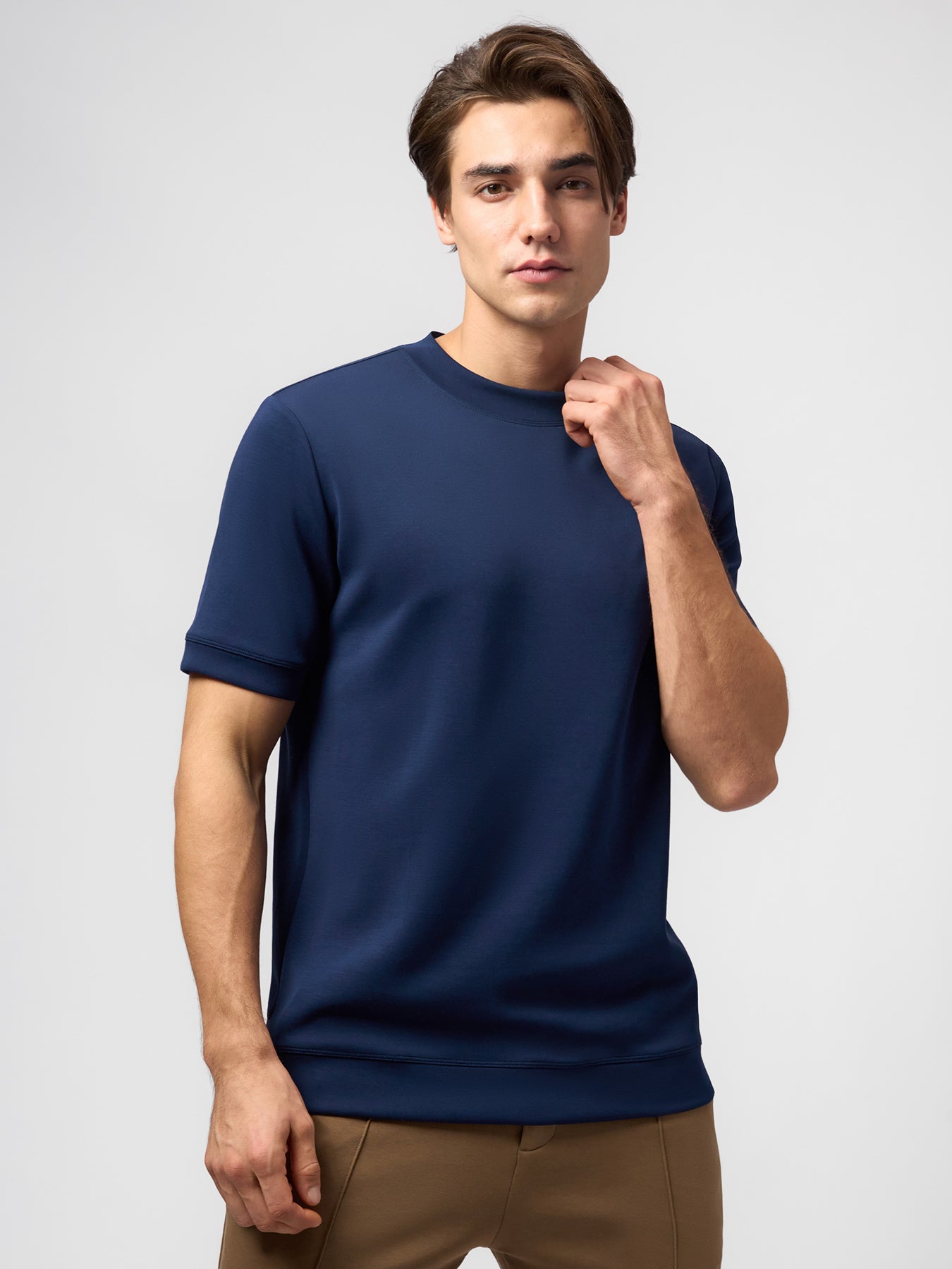 Modal Blend Short Sleeve Tee:Slim Fit
