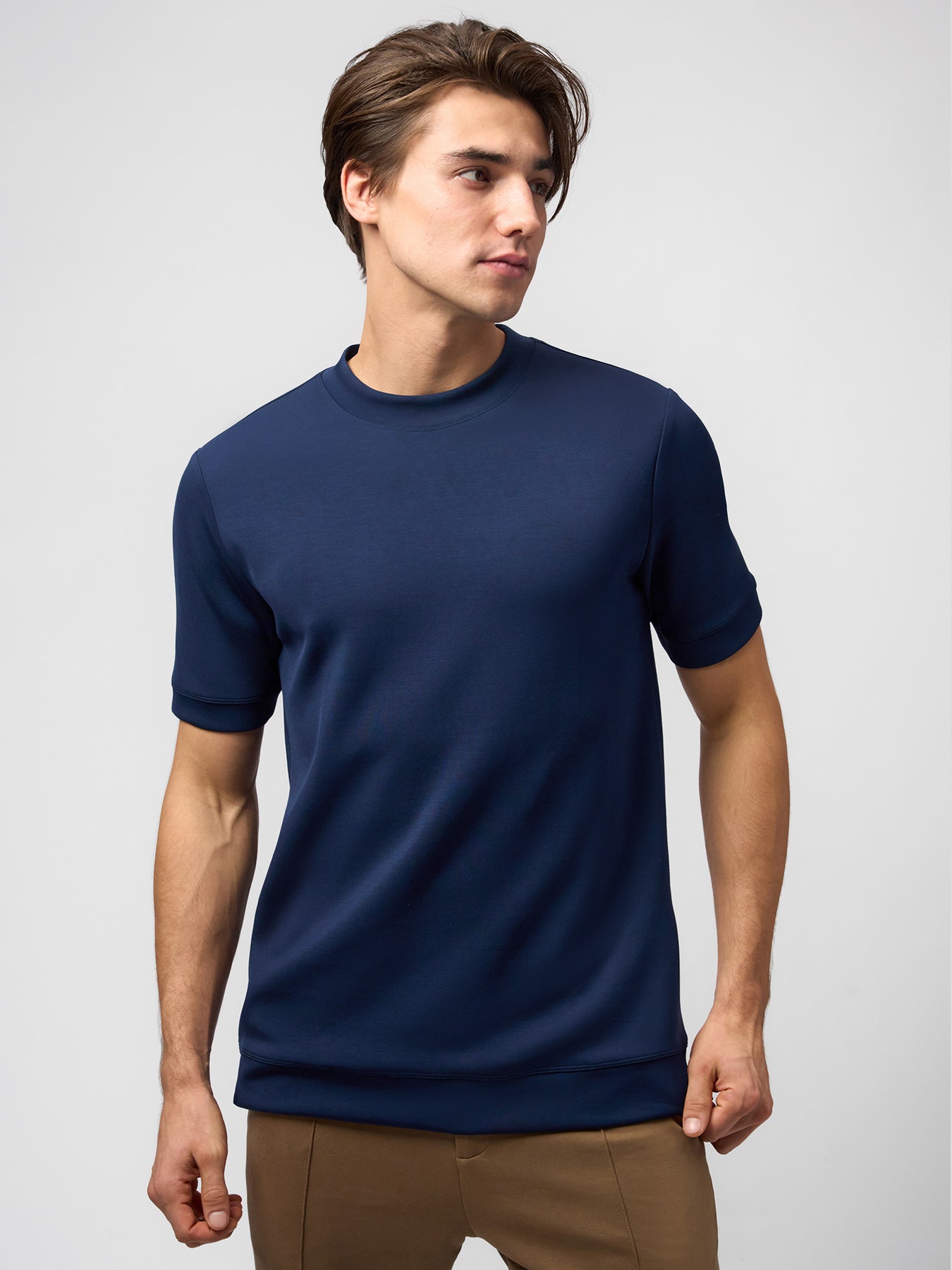 Modal Blend Short Sleeve Tee:Slim Fit