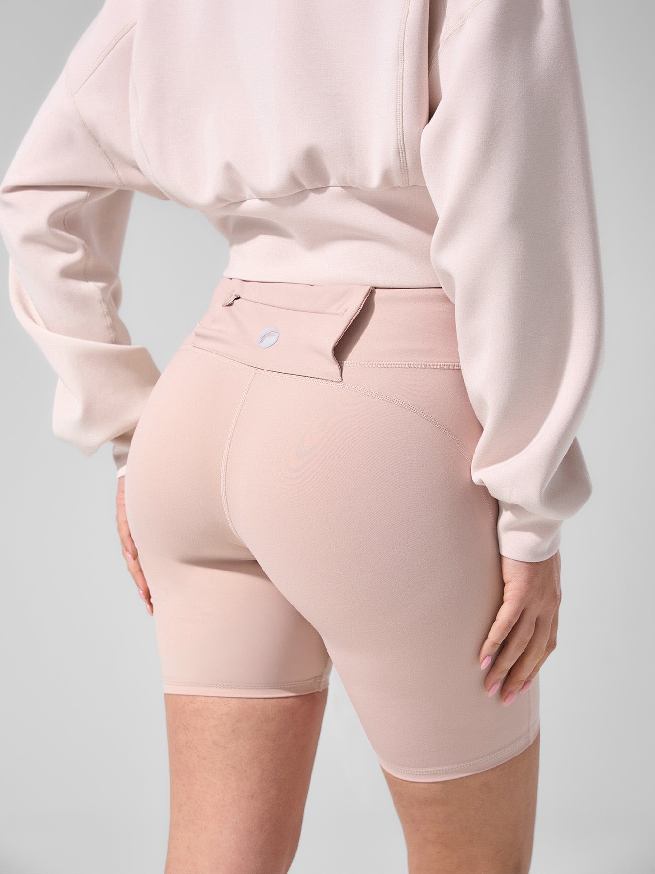 Smoothblend Tummy Control Shaping High-Waisted Short Leggings with Zip Pocket