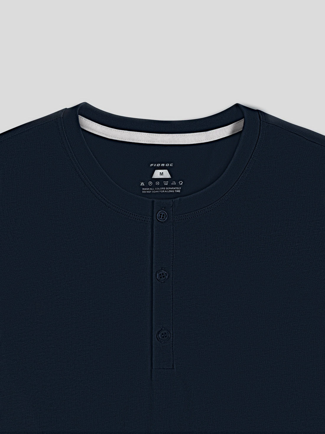 StaySmooth Long Sleeve Henley Drop-Cut Tee