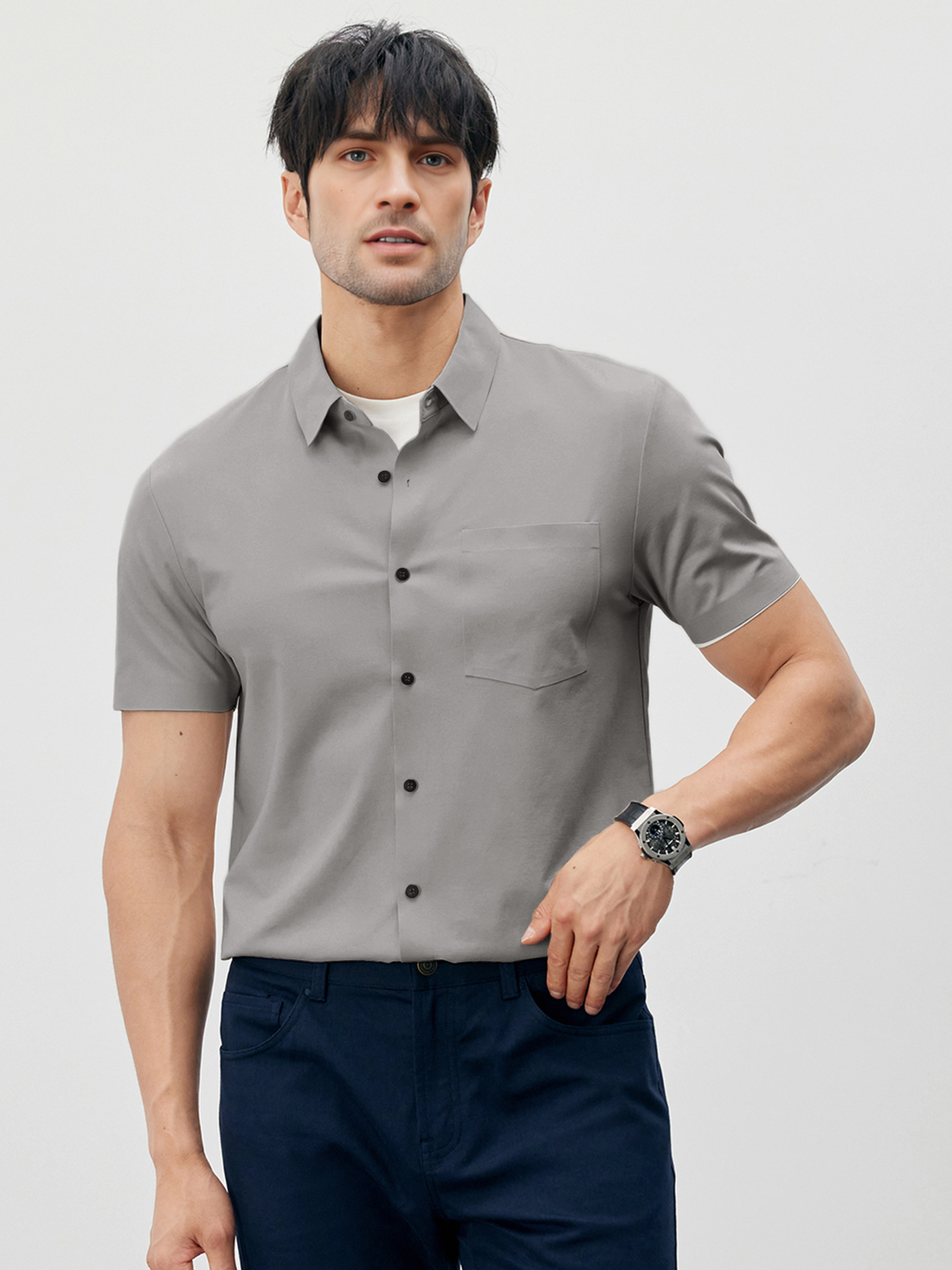 ChillLux Wrinkle-free Short Sleeve Shirt | 