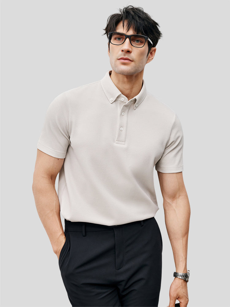 BreezeLuxe Breathable Piqué Short Sleeve Polo | 