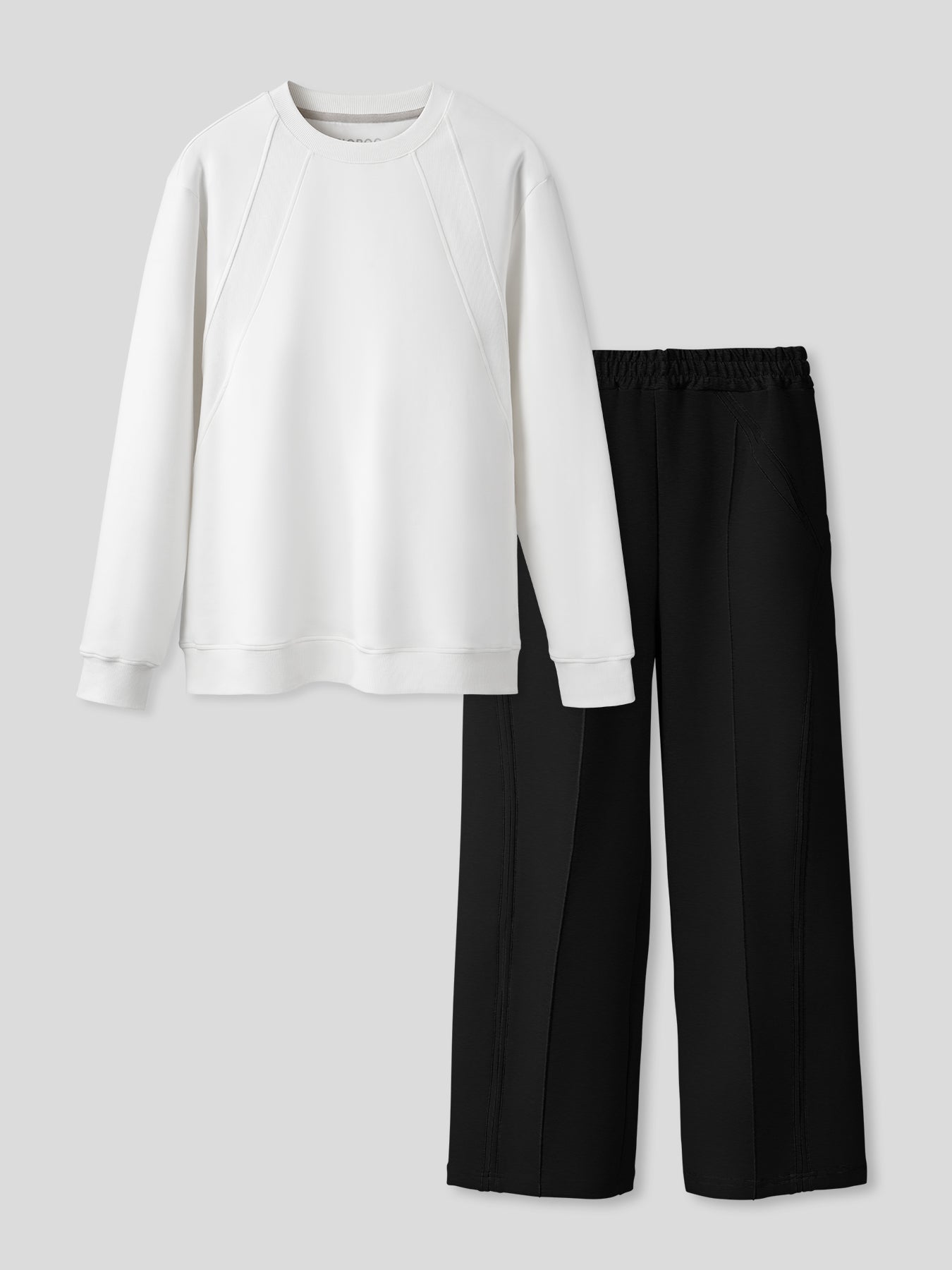 Weekend Performance Sweatshirt And Wide Leg Pants Set