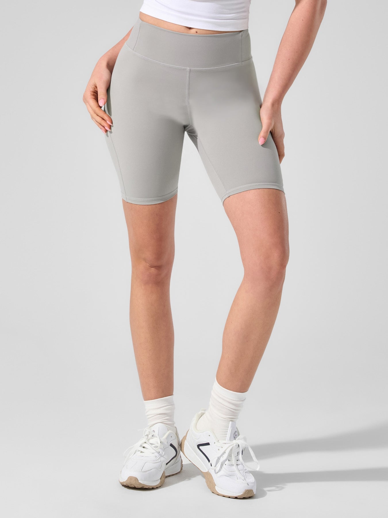 Smoothblend Tummy Control Shaping High-Waisted Short Leggings with Zip Pocket